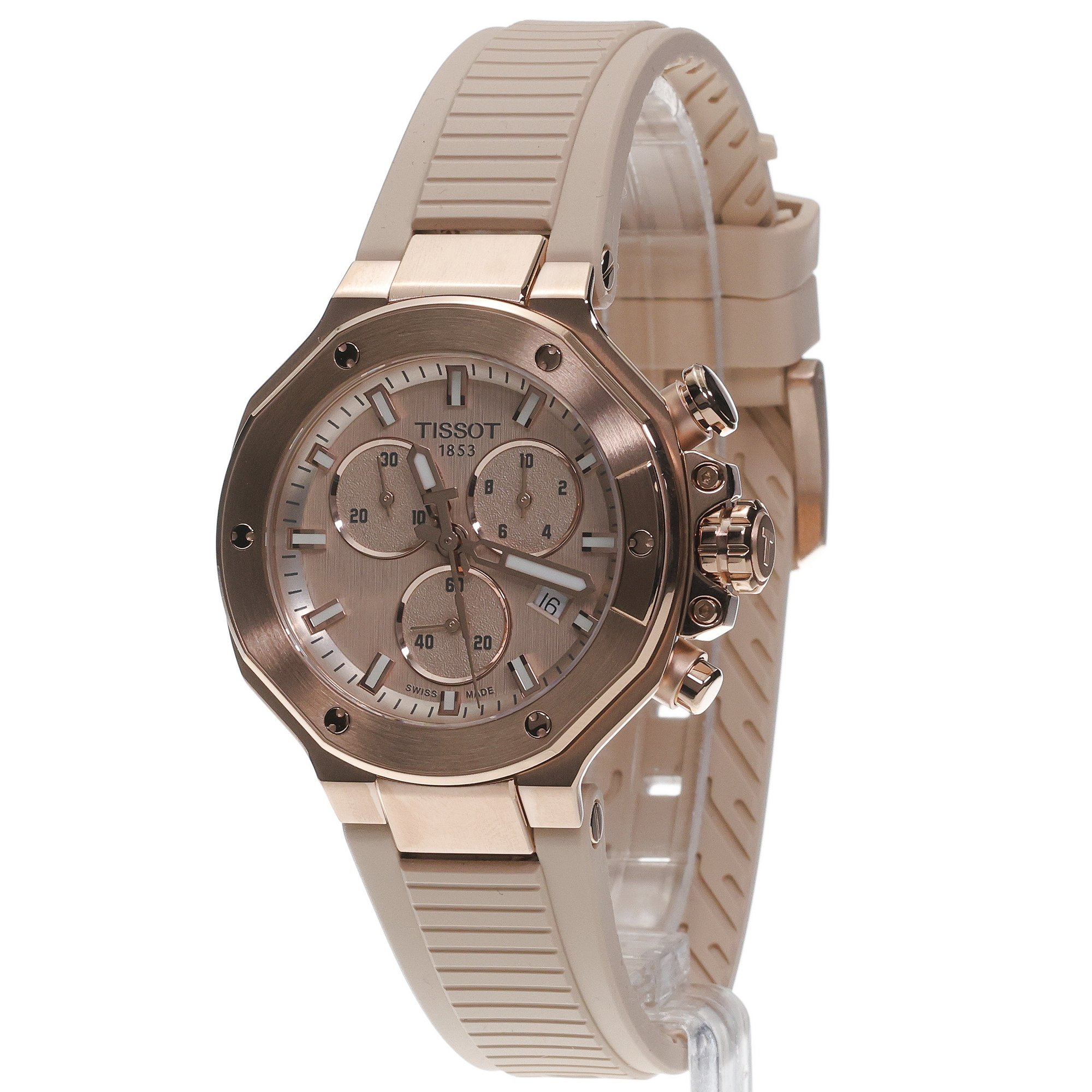 Tissot T1418173750100 Quartz Chronograph T-Race biżuteryjny zegarek różowe złoto