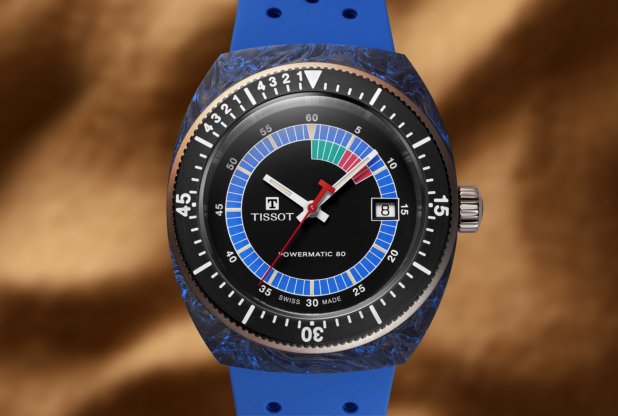 Tissot T1454079705701 zegarek czarny sportowy Sideral pasek