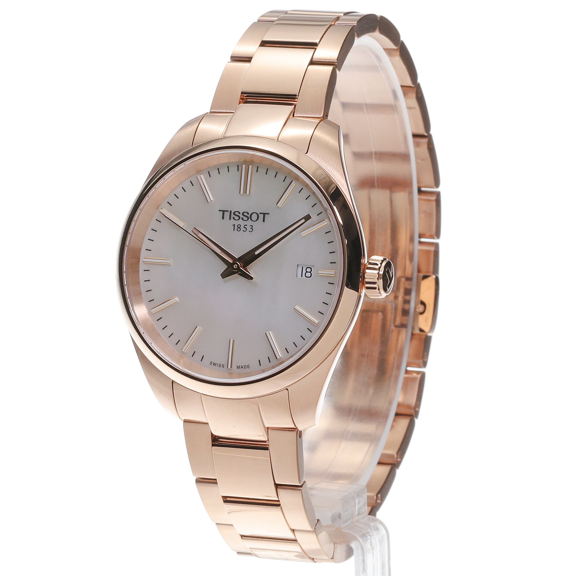 Tissot T1502103311100 PR 100 Lady 34mm T-Classic klasyczny zegarek różowe złoto - miniatura 2