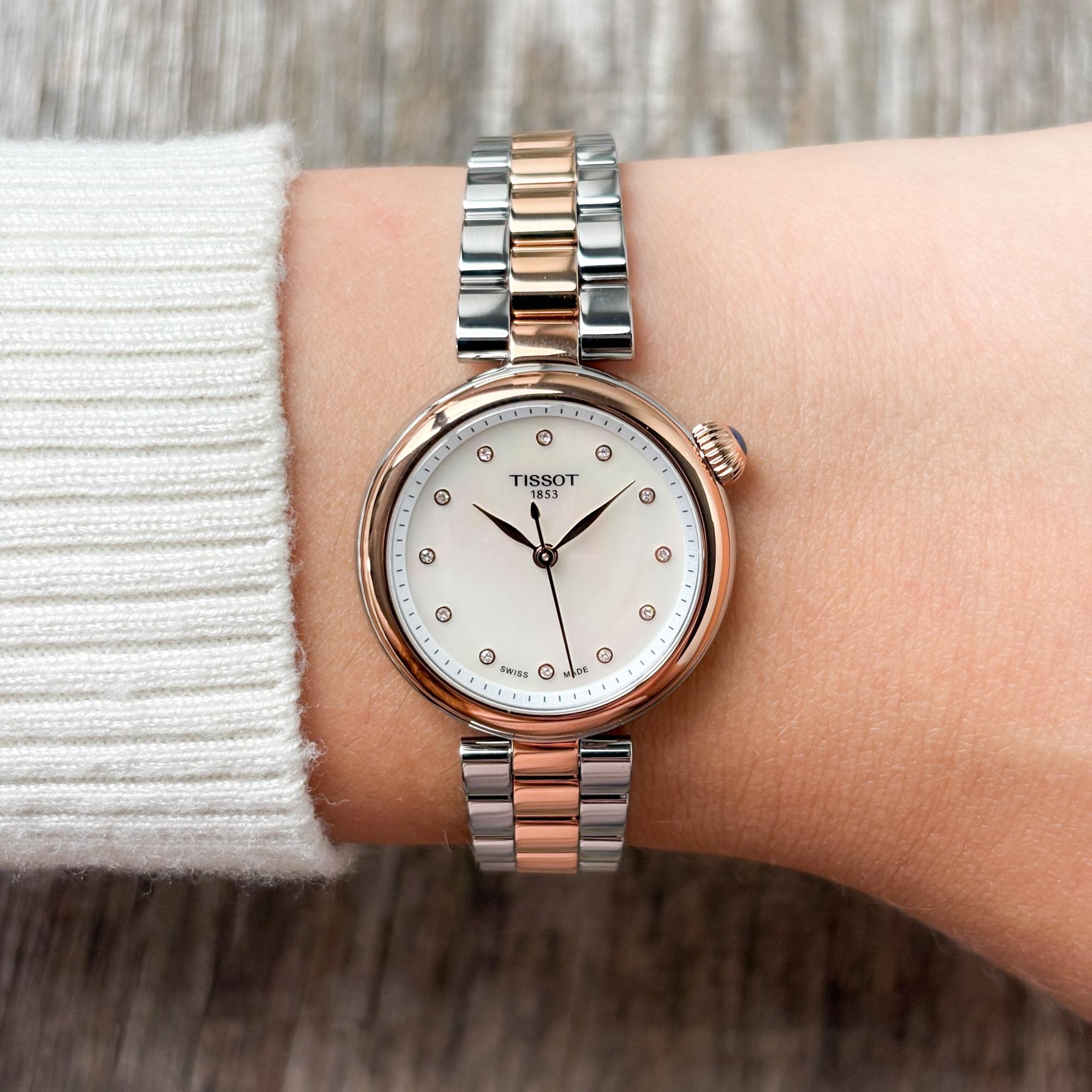 Tissot T1520102211601 Desir 28mm T-LADY klasyczny zegarek srebrny - miniatura 9