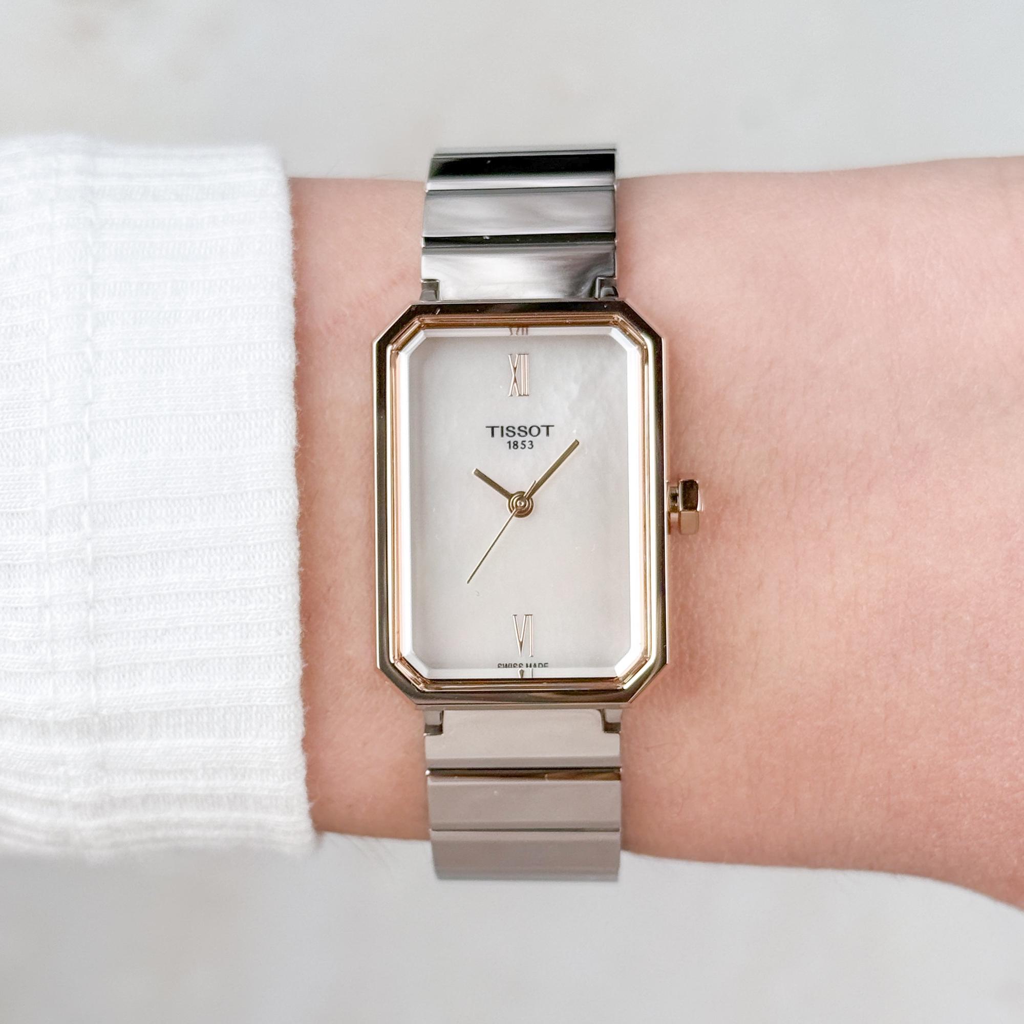 Tissot T1601102111300 SRV 30mm White Mother of Pearl Dial Steel Bracelet SRV klasyczny zegarek srebrny
