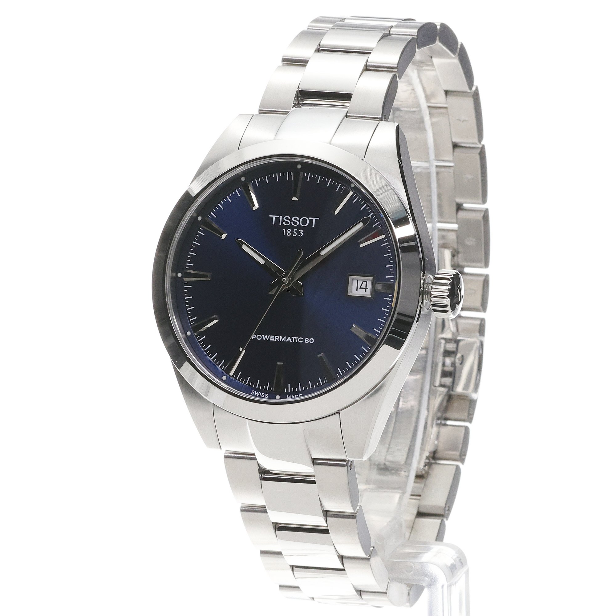 Tissot T1658071104100 zegarek męski klasyczny Gentleman bransoleta - miniatura 2