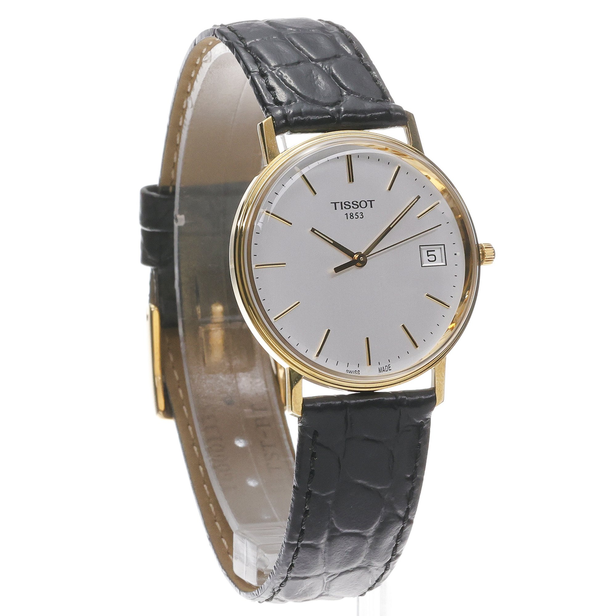 Tissot T71340131 GOLDRUN HESALITE 18K GOLD 34mm Goldrun klasyczny zegarek złoty - miniatura 3
