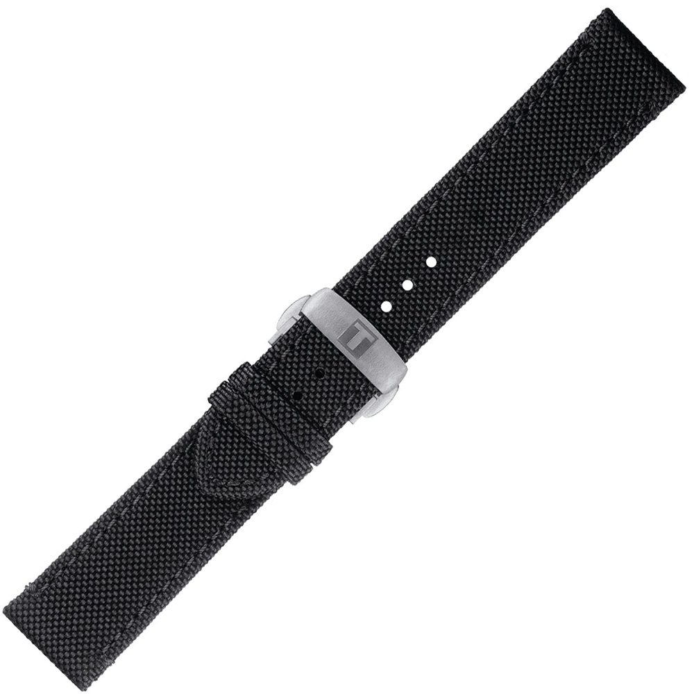 Materiałowy czarny pasek Tissot 21 mm Tissot T852.043.157 