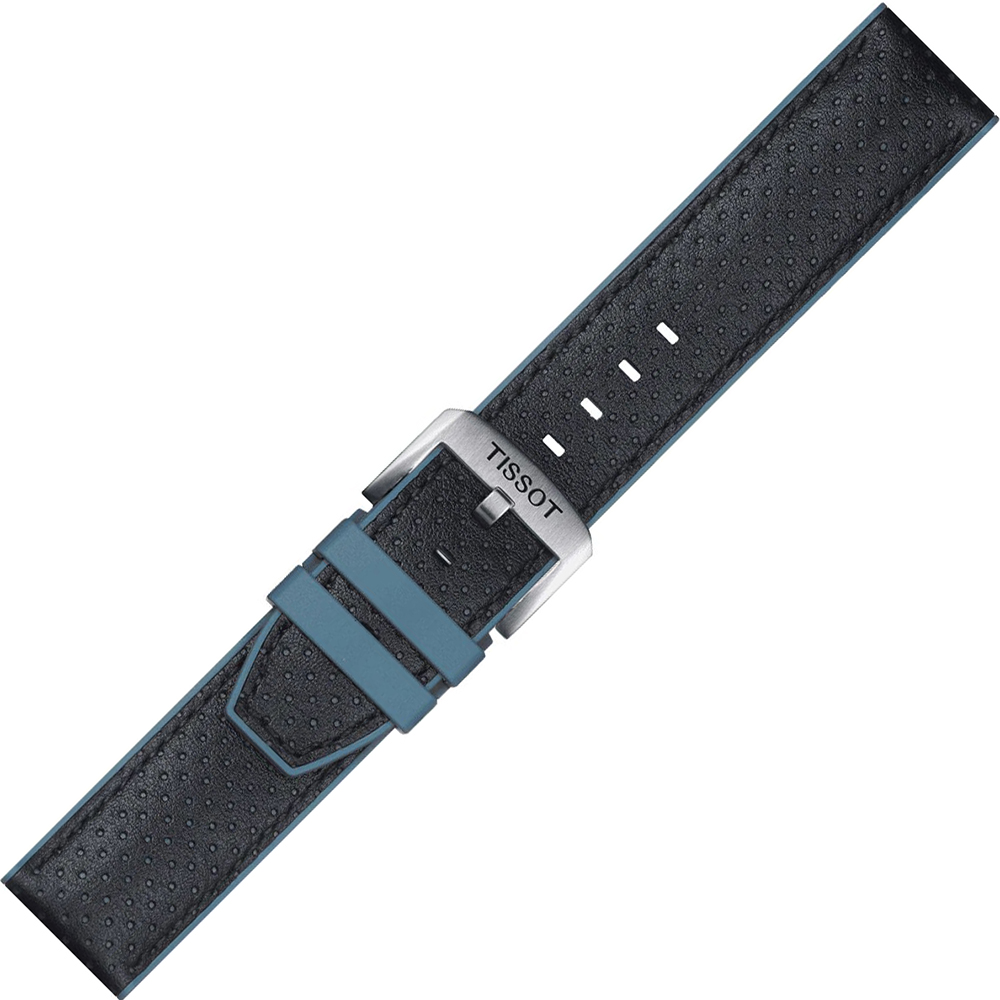 Niebieski pasek Tissot wykonany ze skóry i gumy 22 mm Tissot T852.046.785 
