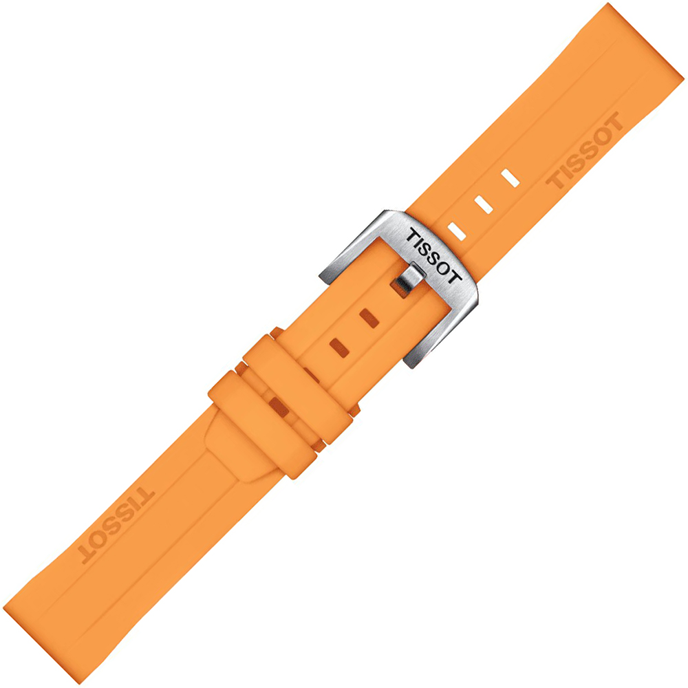 Silikonowy pomarańczowy pasek Tissot 18 mm Tissot T852.047.452 