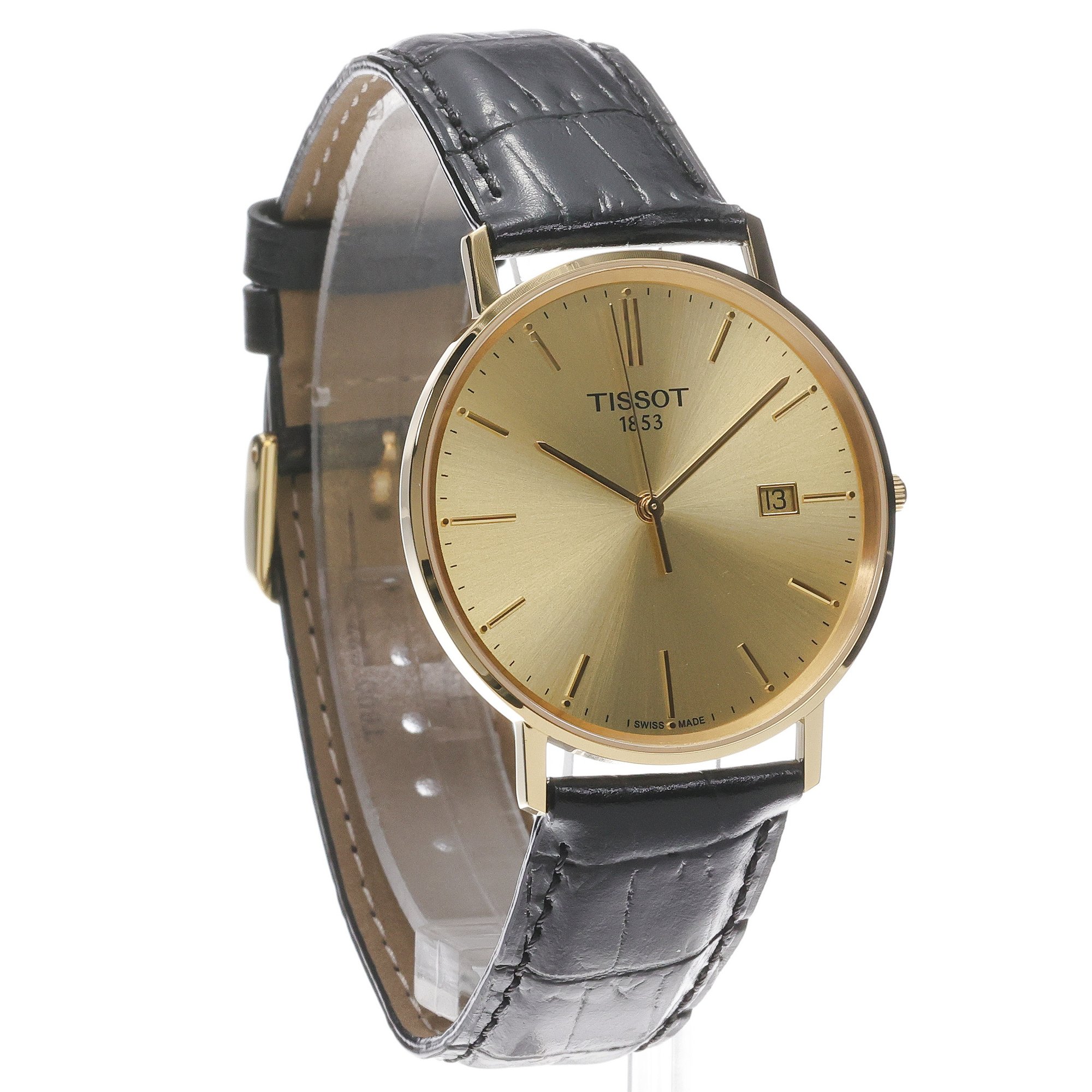 Tissot T9224101602100 GOLDRUN GENT SAPPHIRE 38mm Goldrun klasyczny zegarek złoty - miniatura 3