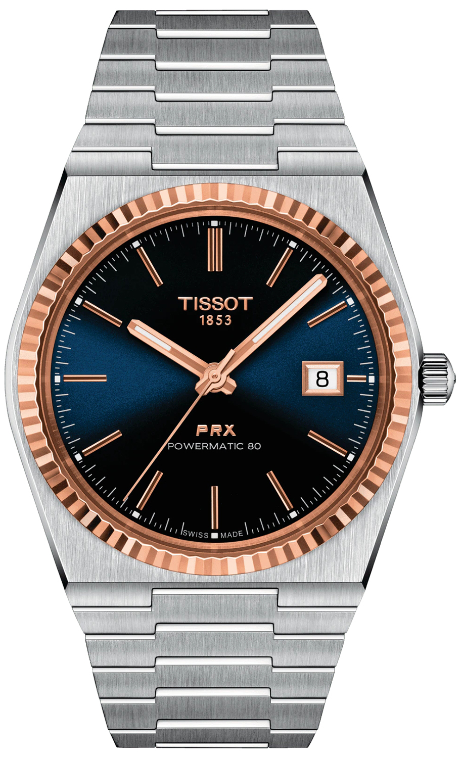 Tissot PRX 40 POWERMATIC 80 18K GOLD BEZEL 40mm T931.407.41.041.00 XL