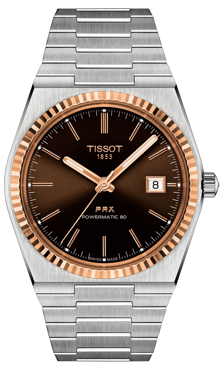 Tissot PRX 40 POWERMATIC 80 18K GOLD BEZEL 40mm T931.407.41.291.00 XL