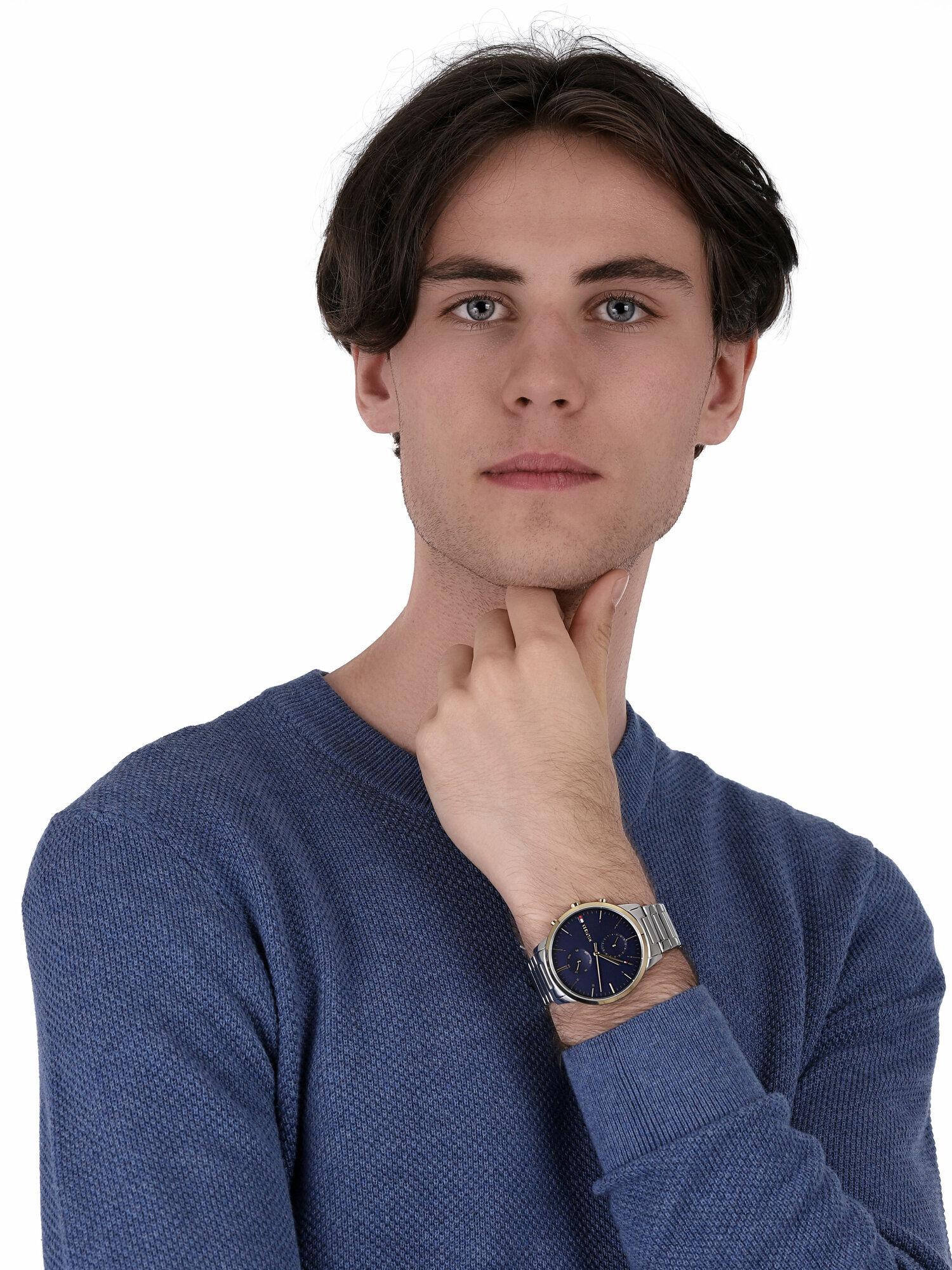 Tommy Hilfiger 1710408 zegarek srebrny klasyczny Męskie bransoleta - miniatura 2