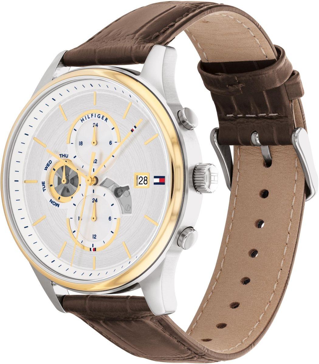 Tommy Hilfiger 1710501 zegarek srebrny fashion-modowy Męskie pasek