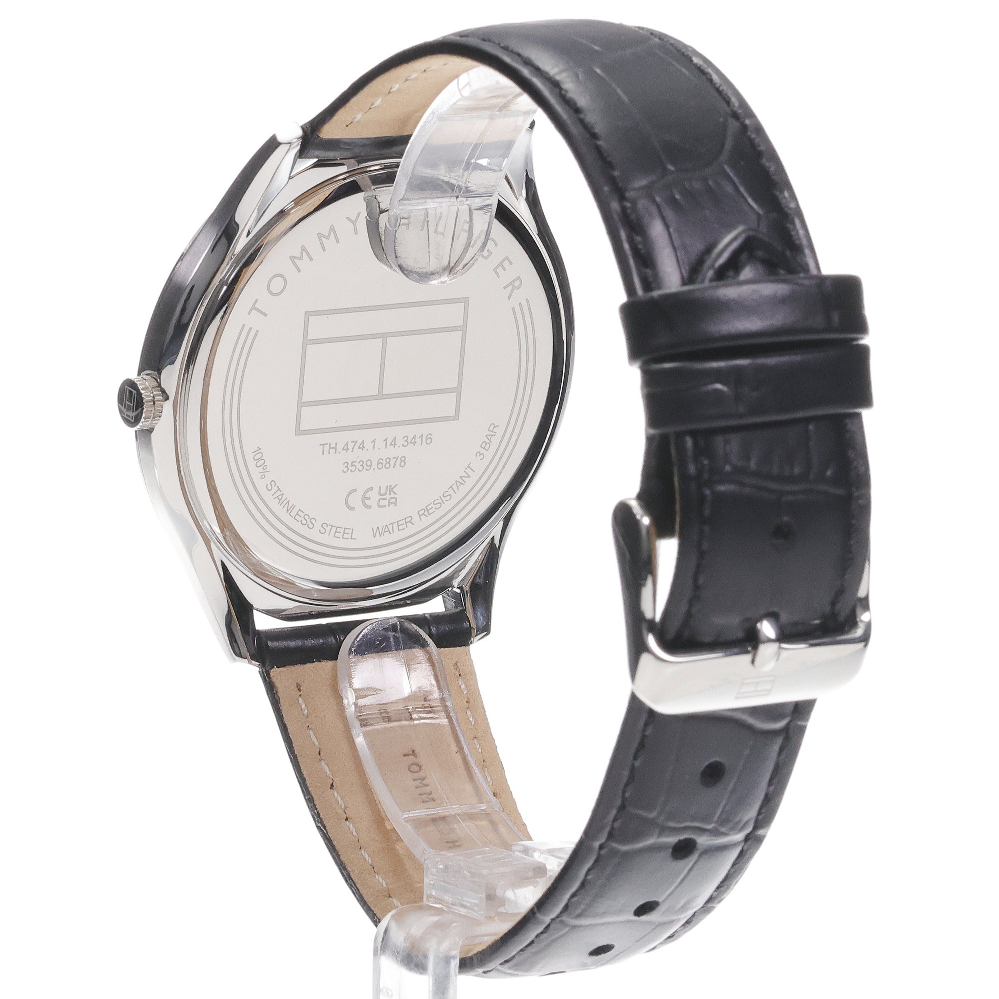 Tommy Hilfiger 1710516 zegarek srebrny klasyczny Męskie pasek