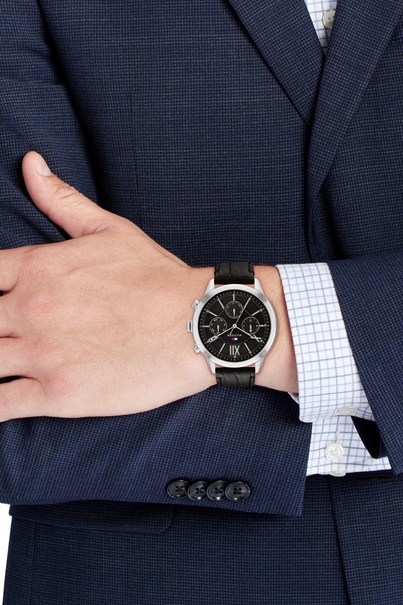 Tommy Hilfiger 1710527 zegarek srebrny klasyczny Męskie pasek - miniatura 7