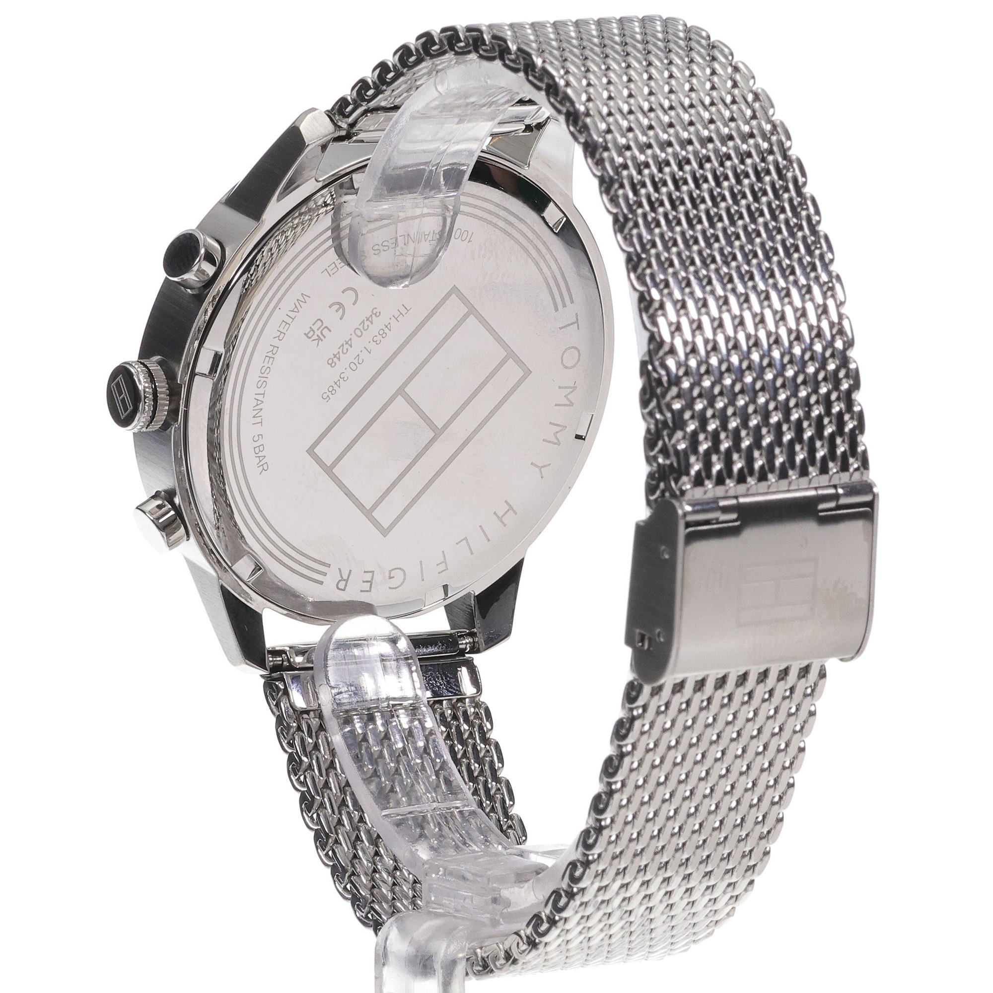 Tommy Hilfiger 1710528 zegarek srebrny klasyczny Męskie bransoleta