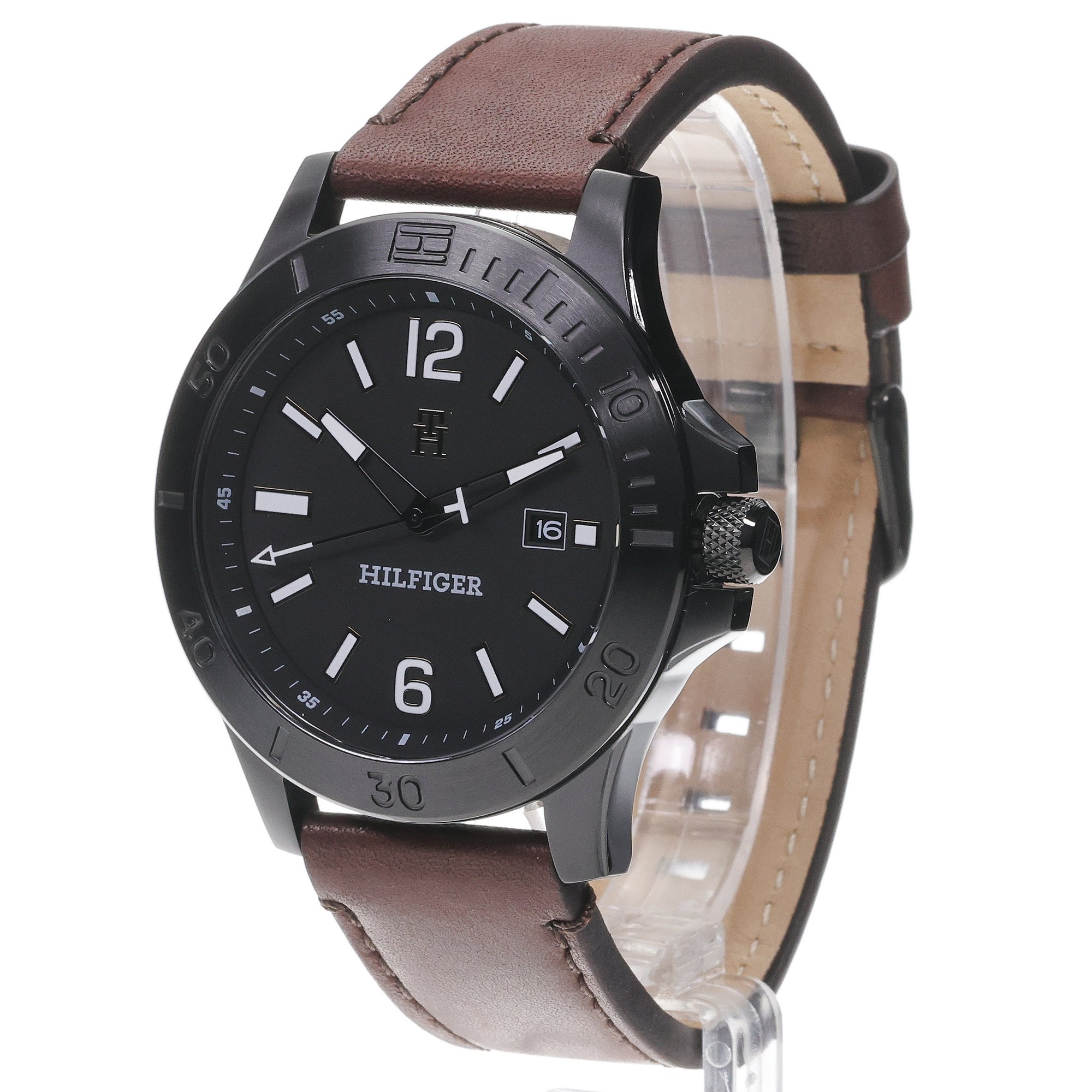Tommy Hilfiger 1710530 zegarek czarny klasyczny Męskie pasek - miniatura 2