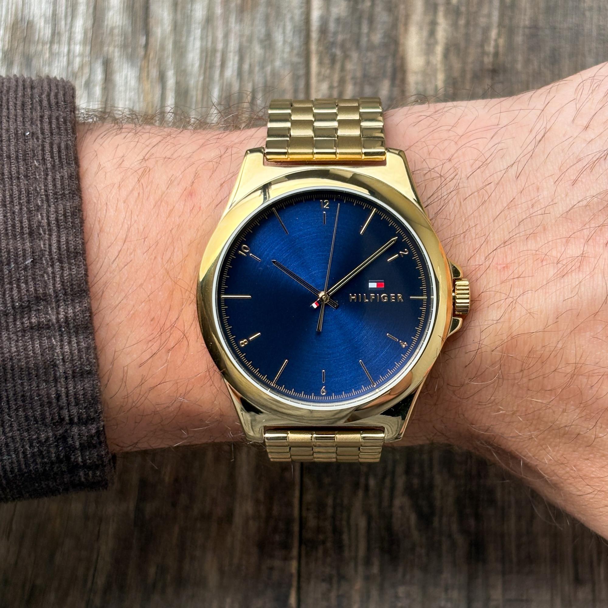 Tommy Hilfiger 1710546 zegarek złoty klasyczny Męskie bransoleta