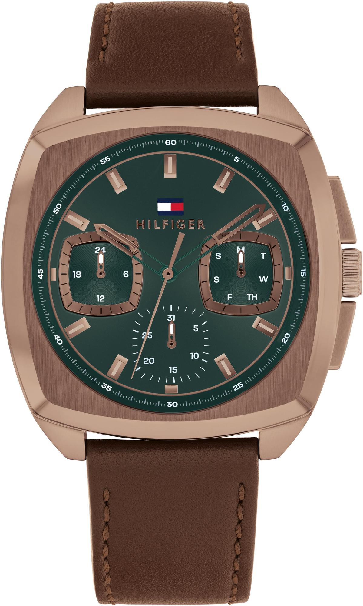 Tommy Hilfiger Brown Leather Strap 41mm 1710557
