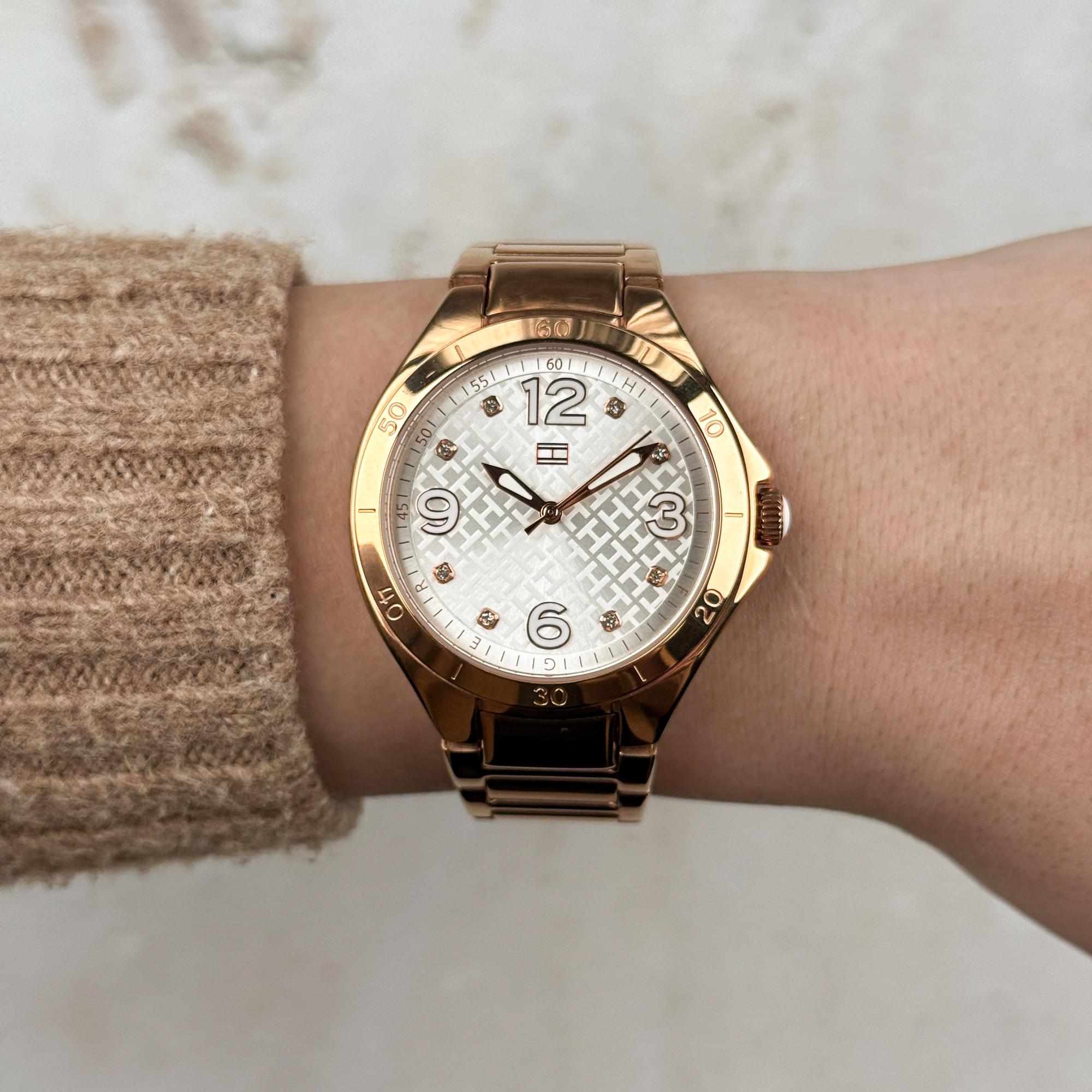 Tommy Hilfiger 1781365 zegarek różowe złoto klasyczny Damskie pasek - miniatura 5