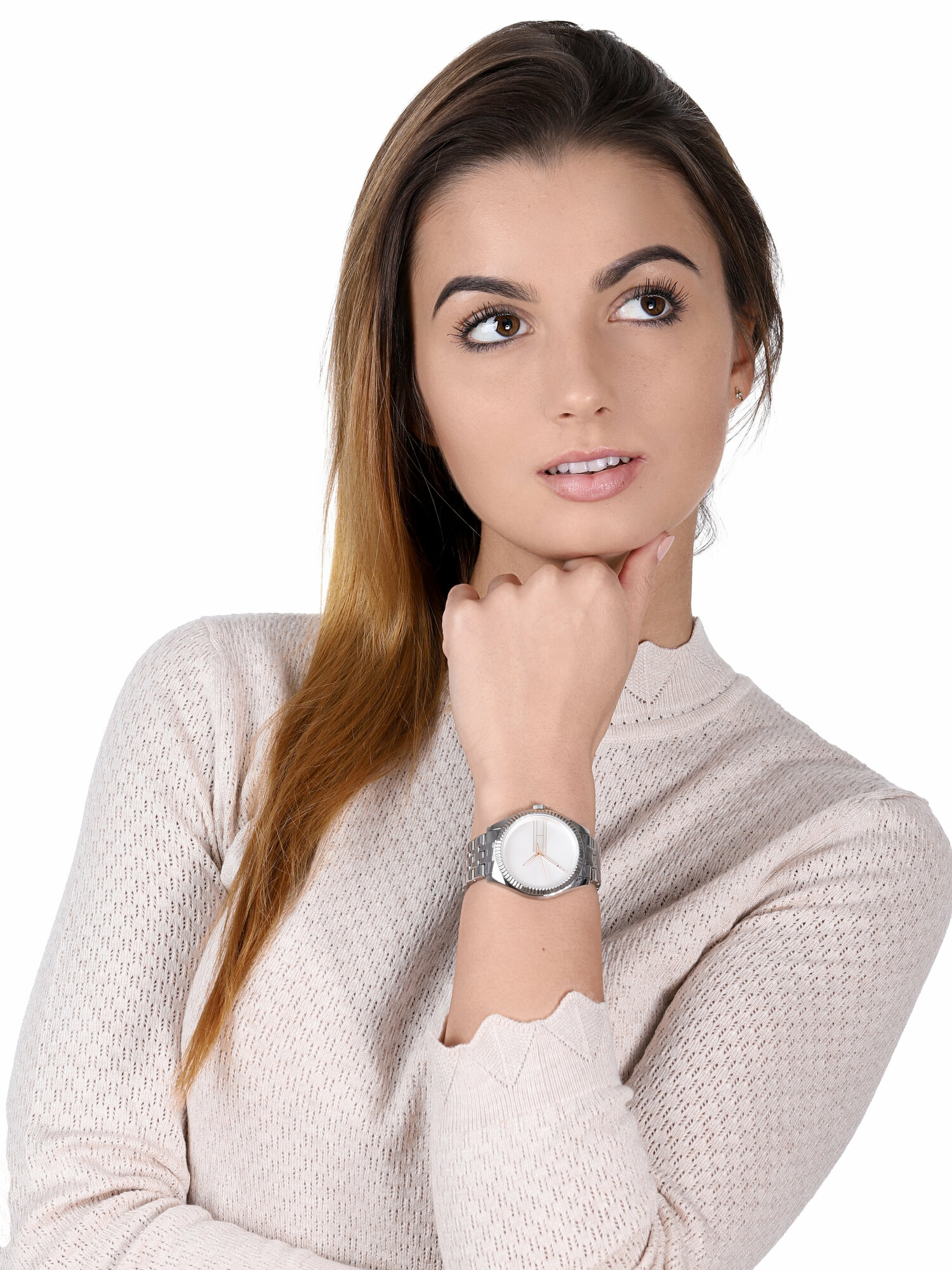 Tommy Hilfiger 1782080 Damskie klasyczny zegarek srebrny - miniatura 2