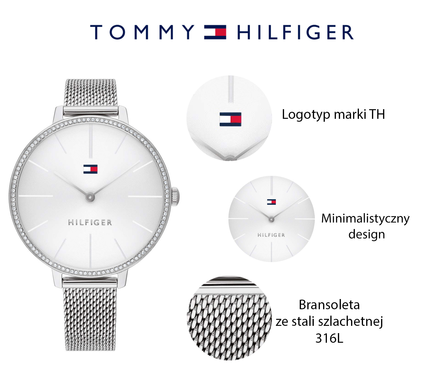 Tommy Hilfiger 1782113 Damskie Kelly zegarek damski klasyczny mineralne - miniatura 10