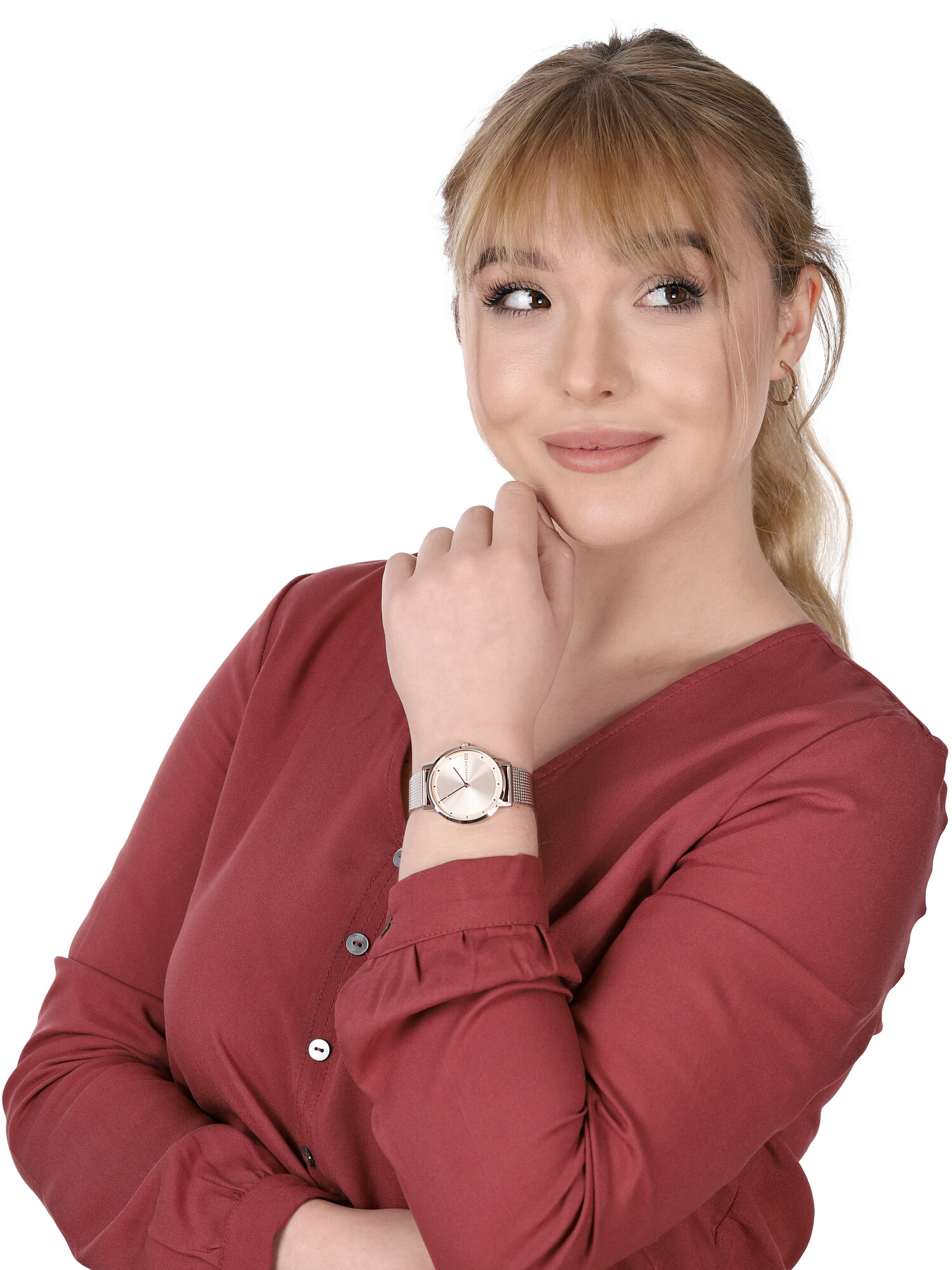 Tommy Hilfiger 1782150 zegarek damski Damskie różowe złoto