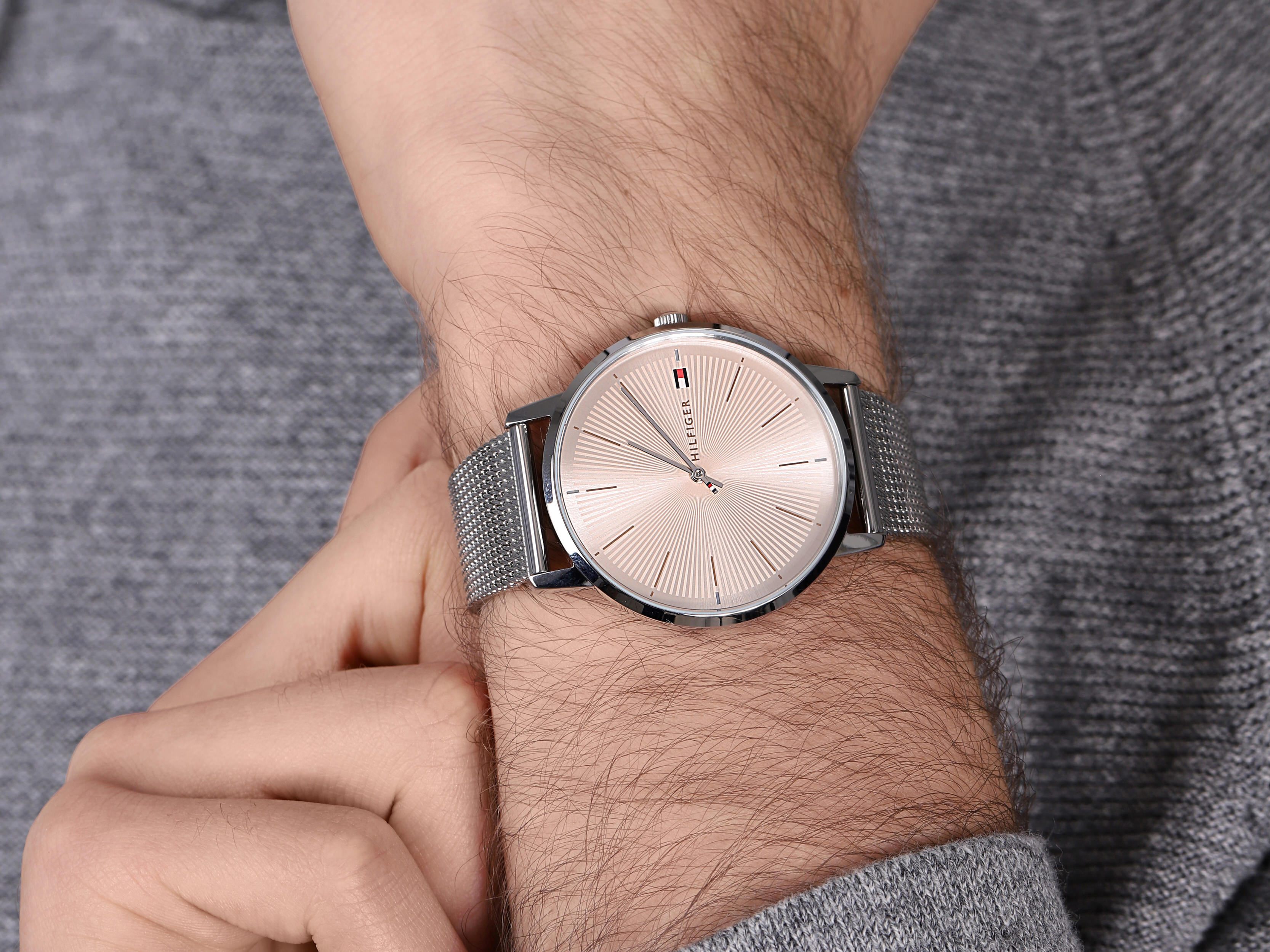 Tommy Hilfiger 1782244 zegarek srebrny klasyczny Męskie bransoleta - miniatura 4
