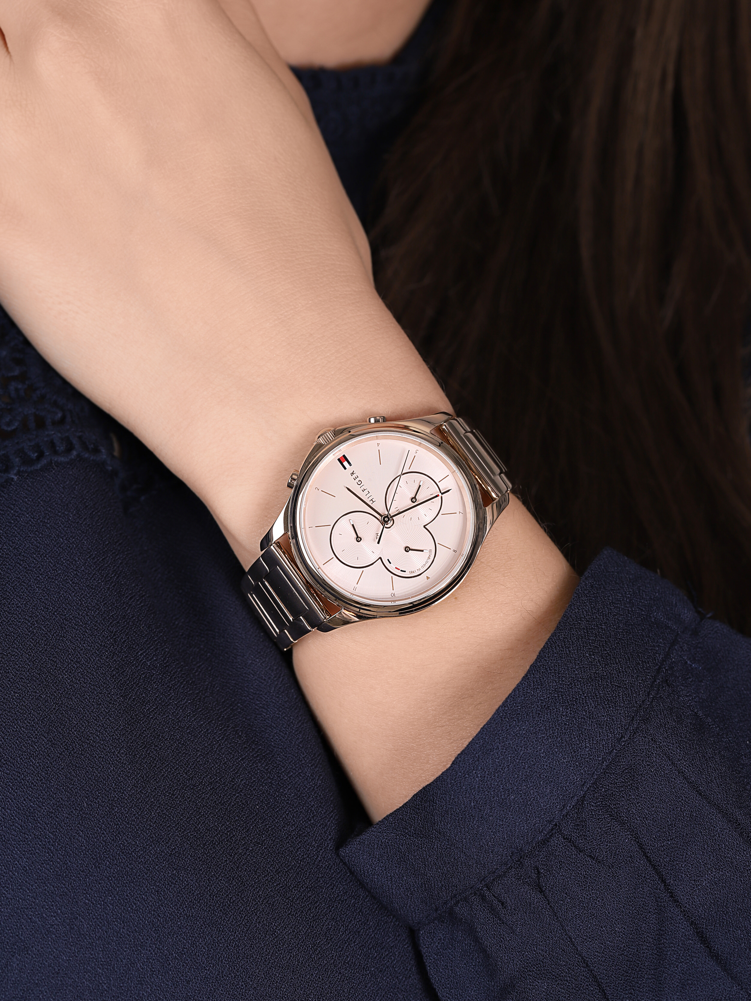 Tommy Hilfiger 1782259 zegarek różowe złoto klasyczny Damskie bransoleta - miniatura 3
