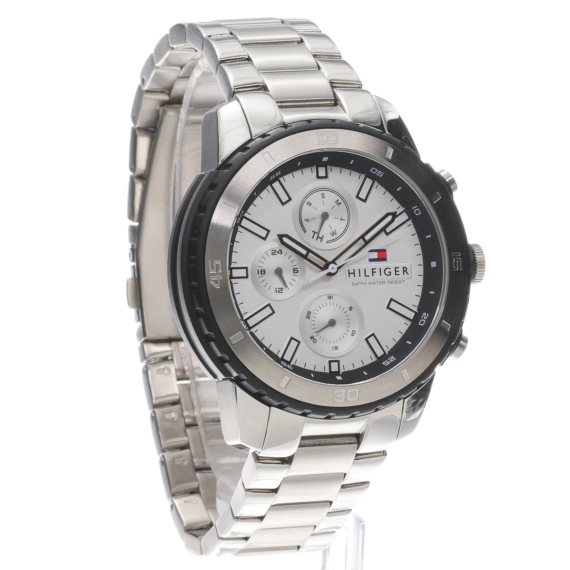 Tommy Hilfiger 1791191 zegarek srebrny fashion-modowy Męskie bransoleta