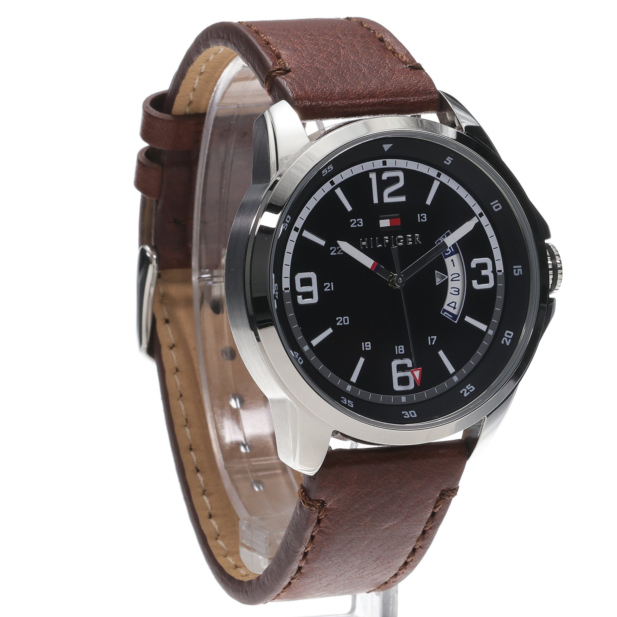 Tommy Hilfiger 1791321 zegarek srebrny fashion-modowy Męskie pasek
