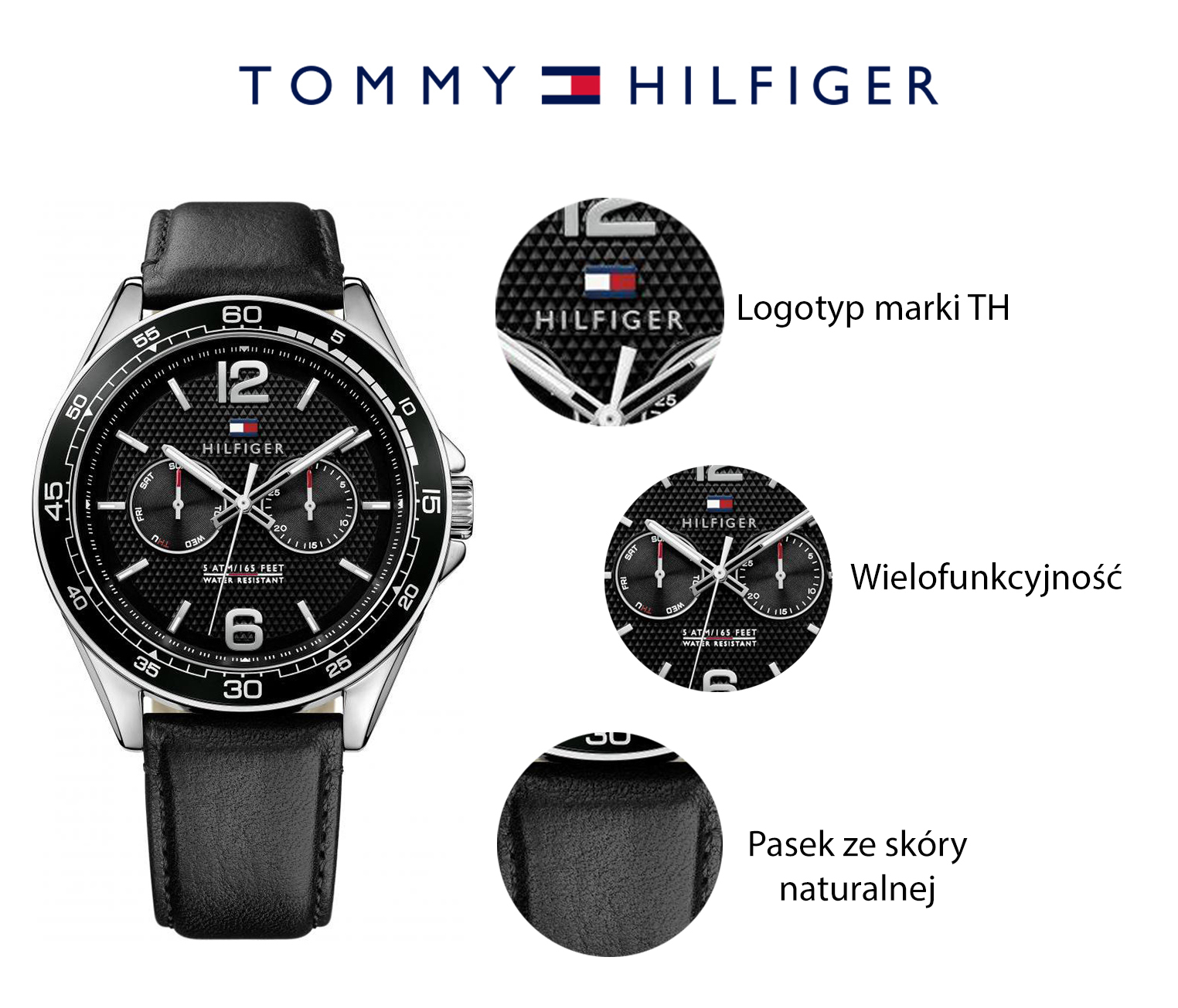 Tommy Hilfiger 1791369 zegarek srebrny fashion/modowy Męskie pasek - miniatura 5