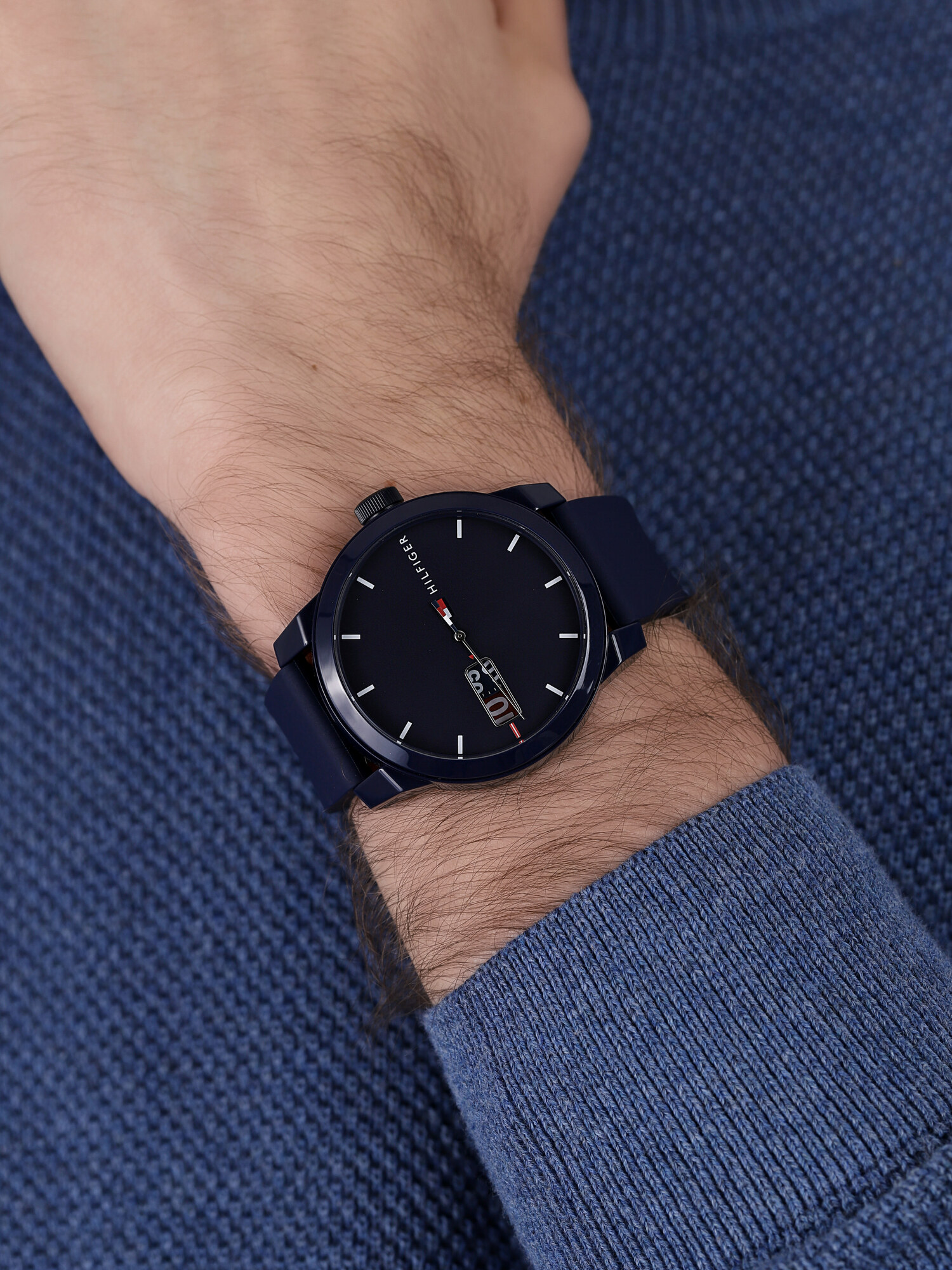 Tommy Hilfiger 1791381 zegarek niebieski klasyczny Męskie pasek - miniatura 3