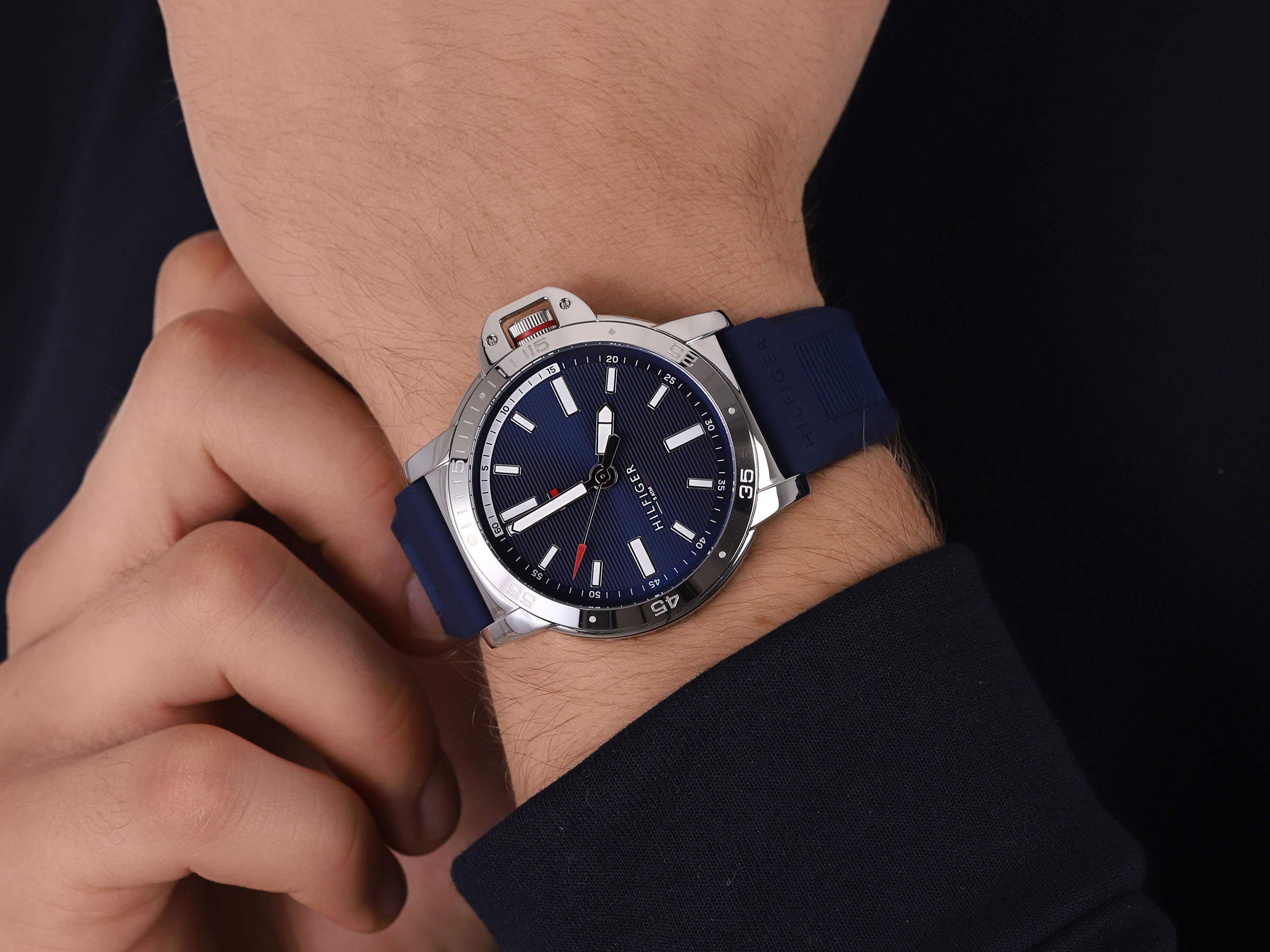 Tommy Hilfiger 1791588 zegarek srebrny klasyczny Męskie pasek - miniatura 4