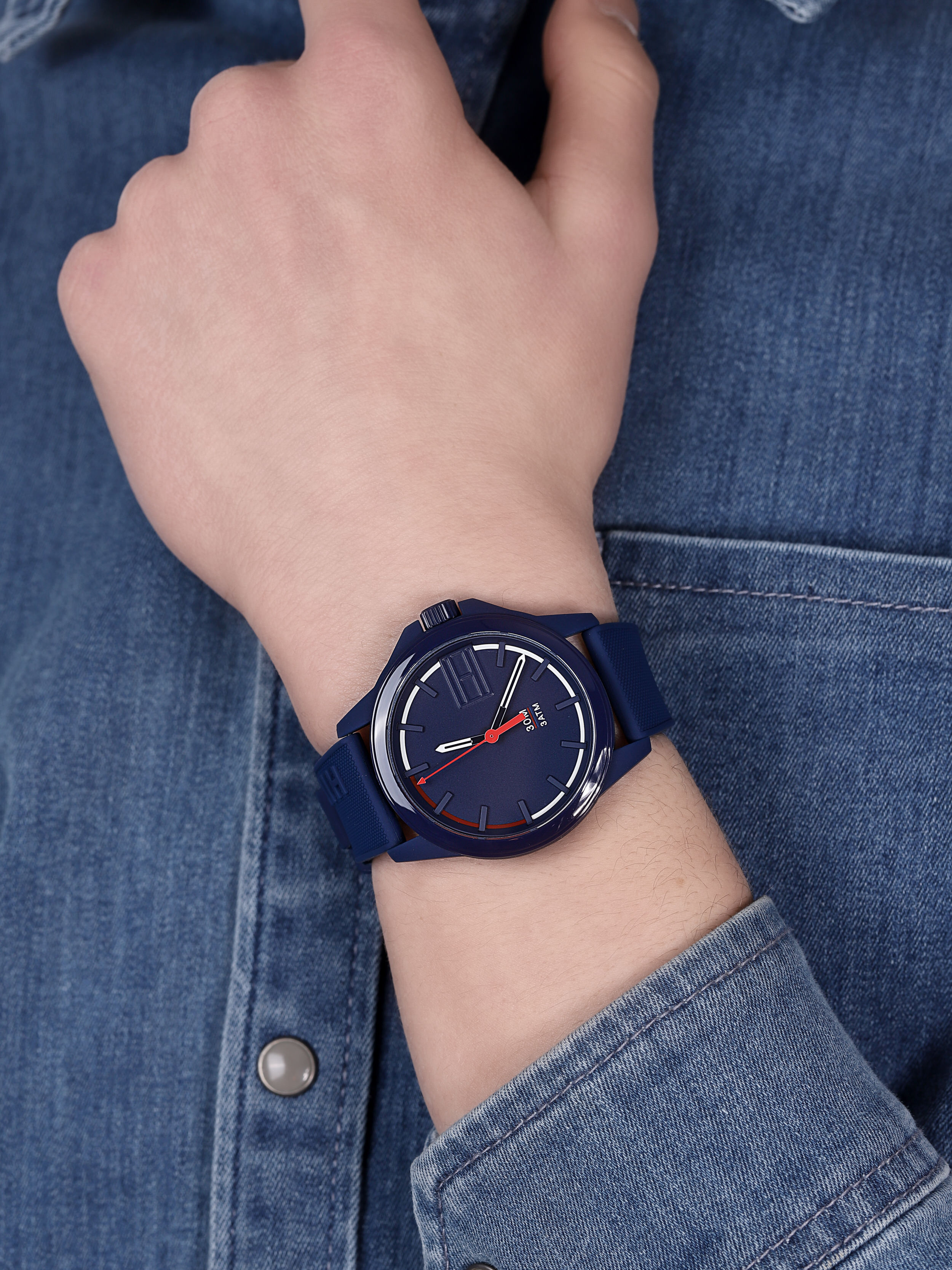 Tommy Hilfiger 1791625 zegarek niebieski klasyczny Męskie pasek - miniatura 3