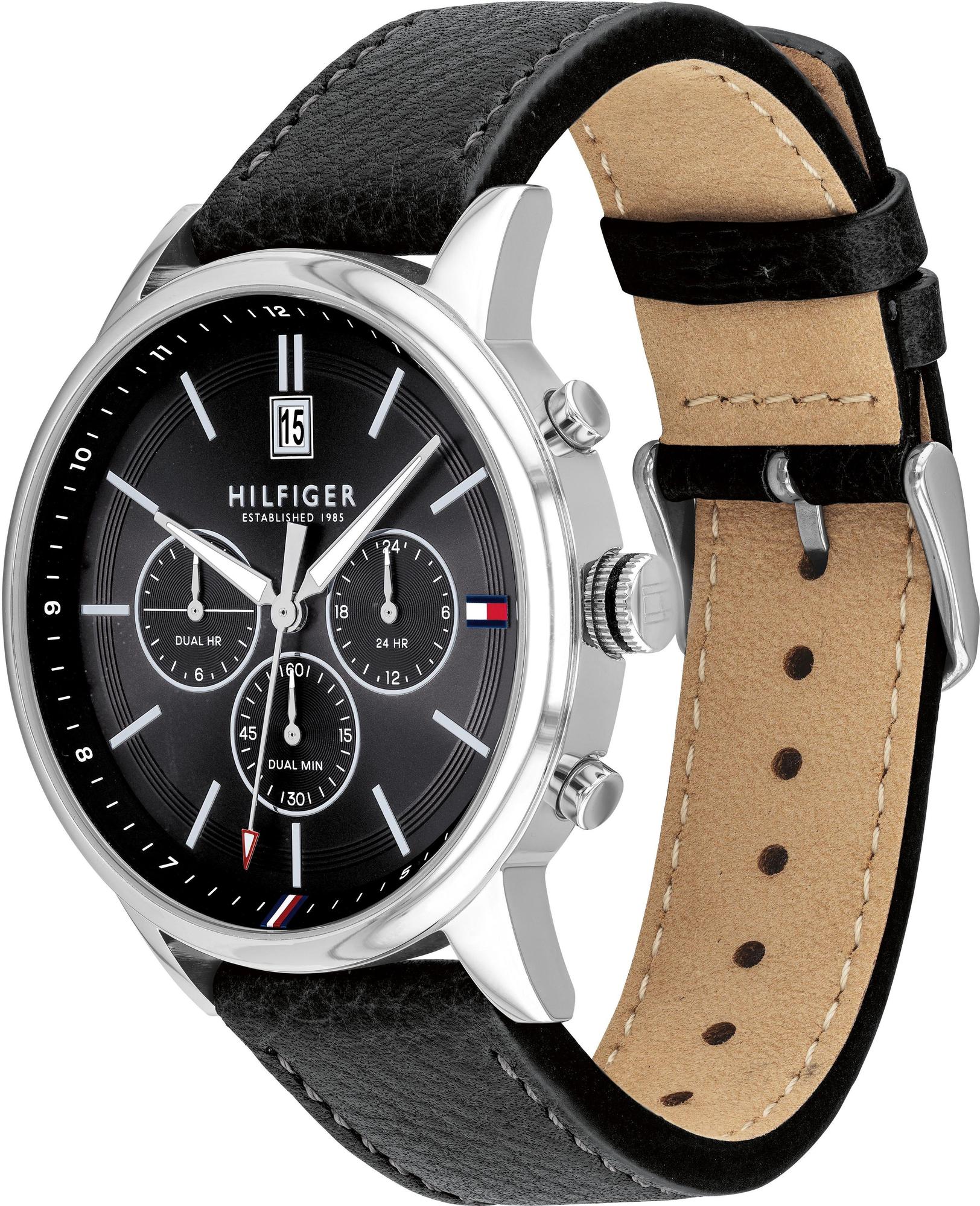 Tommy Hilfiger 1791630 zegarek srebrny klasyczny Męskie pasek