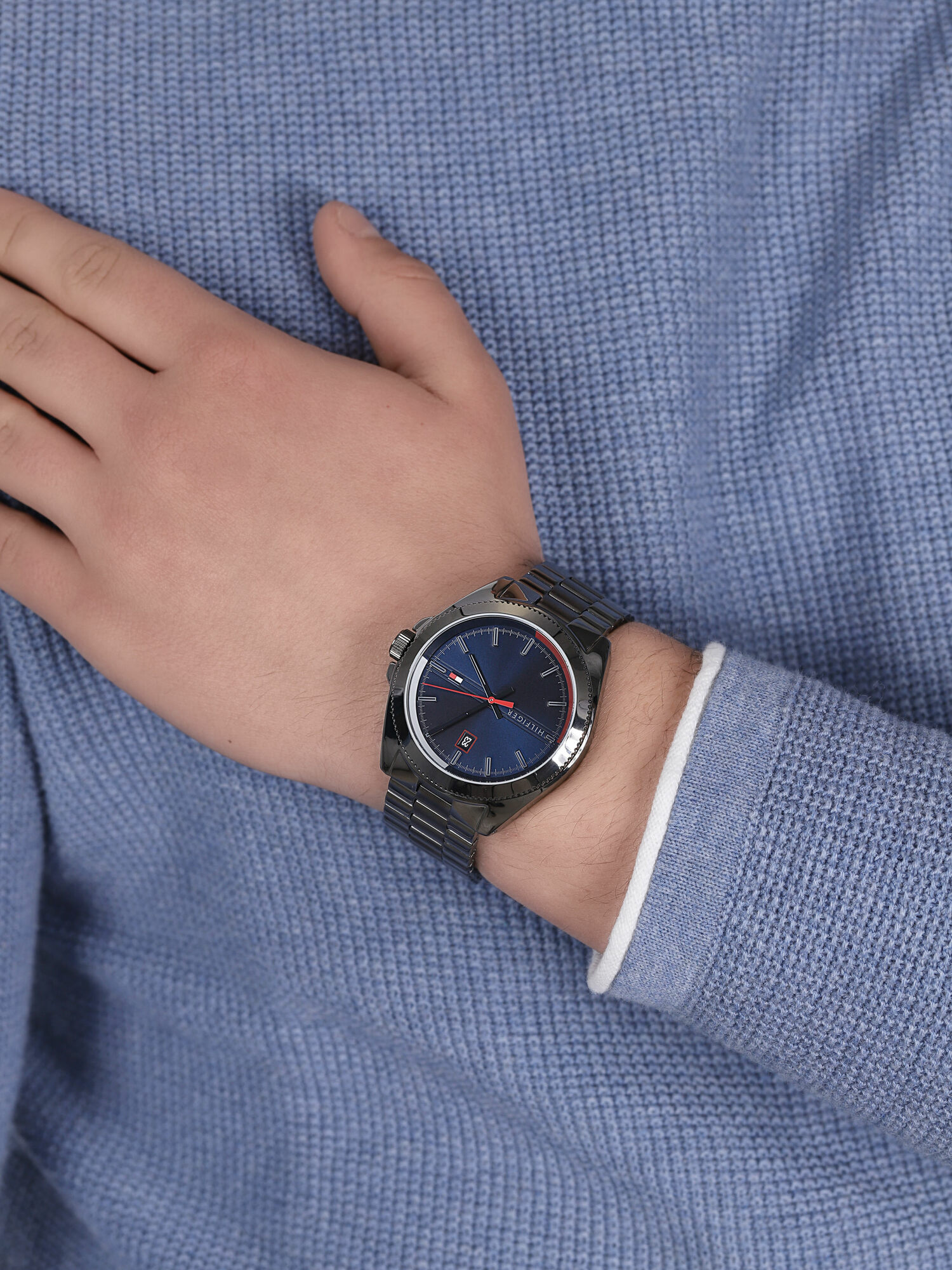 Tommy Hilfiger 1791687 Męskie klasyczny zegarek szary - miniatura 3
