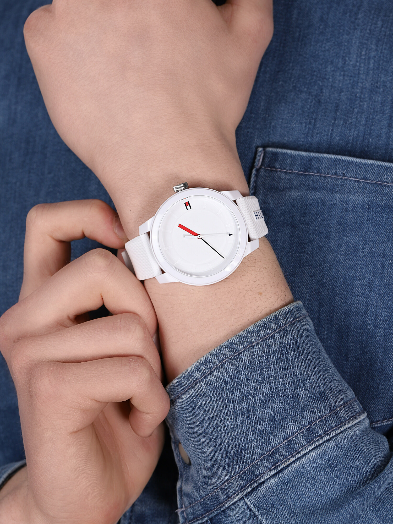 Tommy Hilfiger 1791743 zegarek biały klasyczny Męskie pasek - miniatura 3