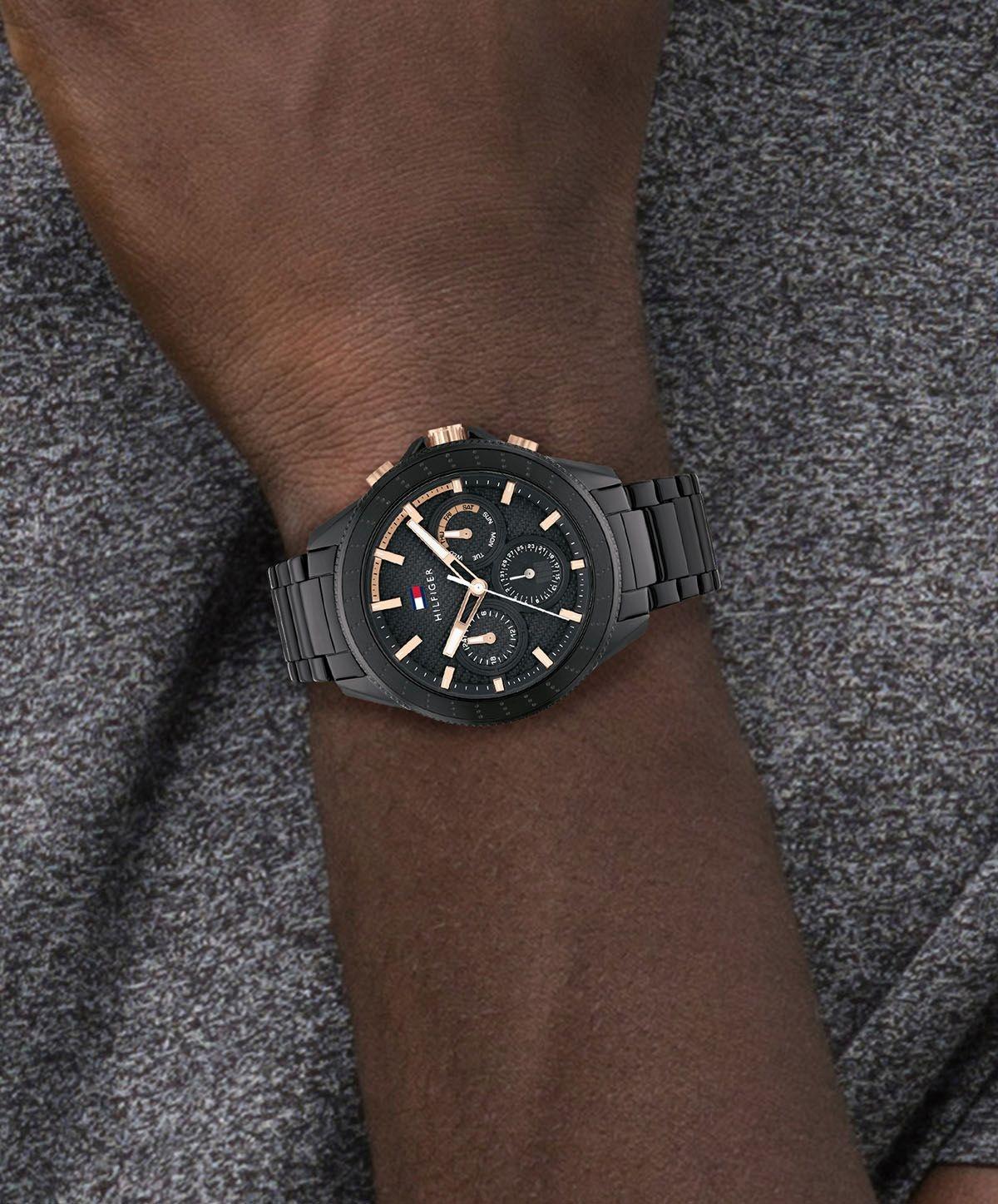 Tommy Hilfiger 1791858 zegarek czarny klasyczny Męskie bransoleta - miniatura 4