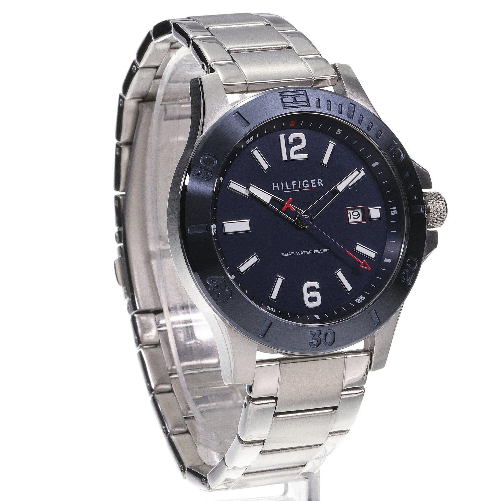 Tommy Hilfiger 1791994 zegarek srebrny klasyczny Męskie bransoleta