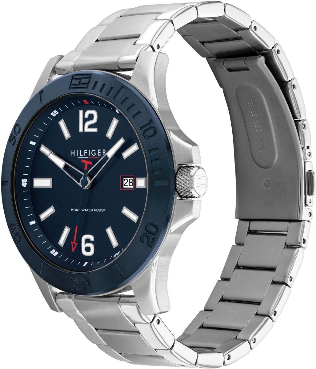Tommy Hilfiger 1791994 zegarek srebrny klasyczny Męskie bransoleta