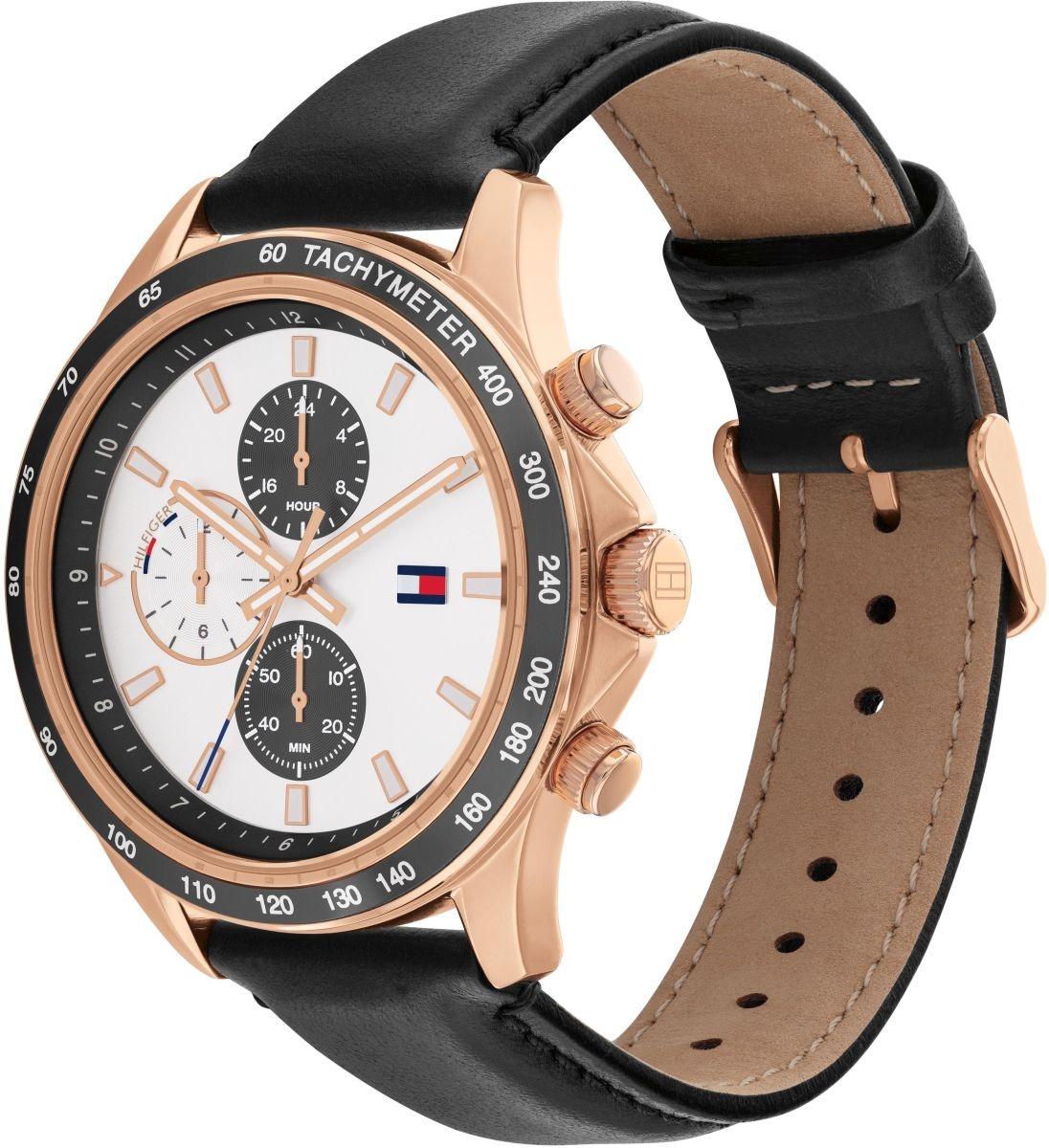 Tommy Hilfiger 1792016 zegarek różowe złoto sportowy Męskie pasek - miniatura 2