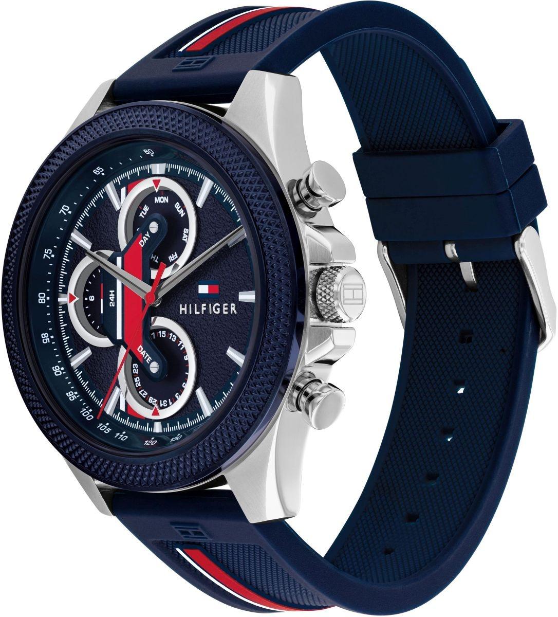Tommy Hilfiger 1792083 zegarek srebrny sportowy Męskie pasek