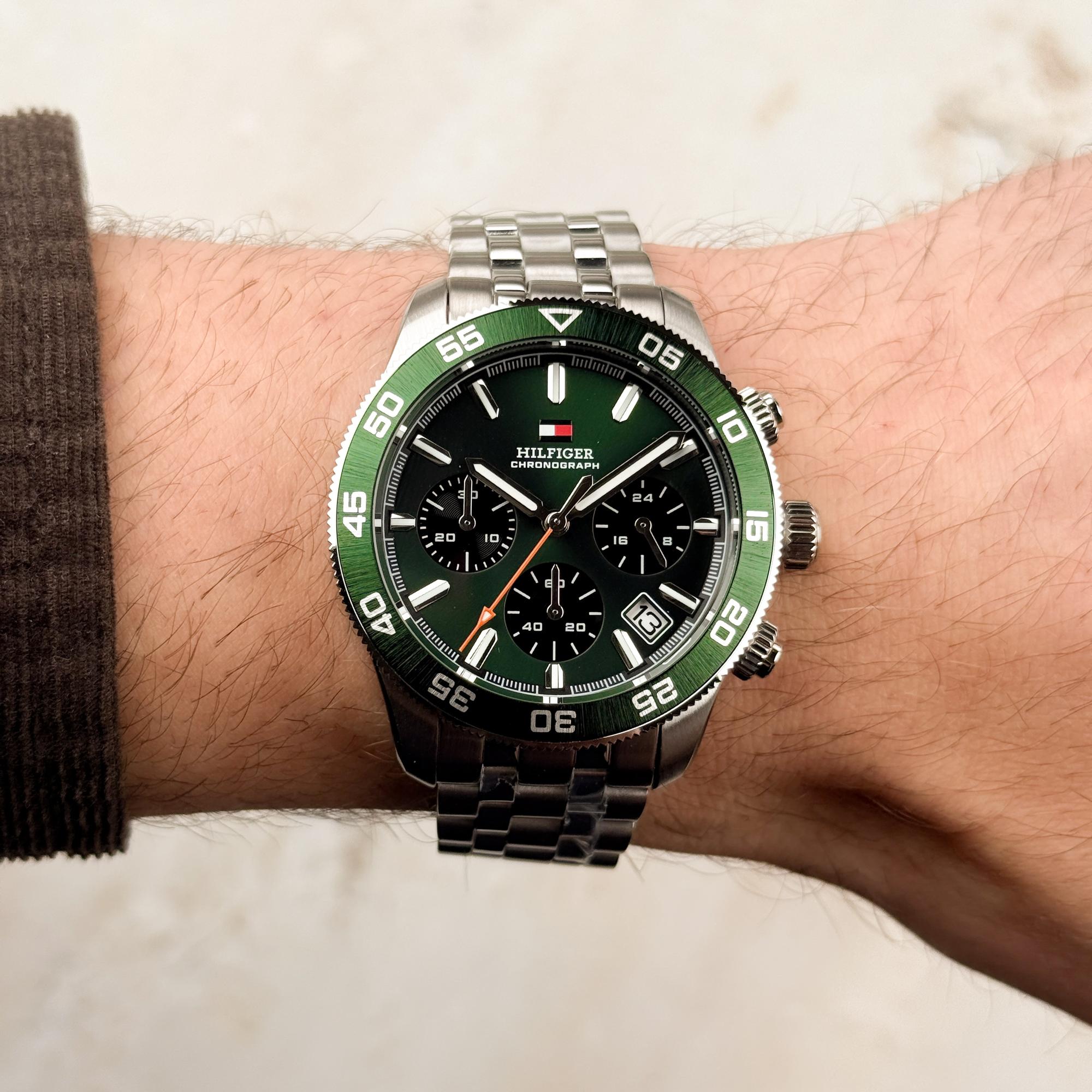 Tommy Hilfiger 1792214 zegarek srebrny klasyczny Męskie bransoleta