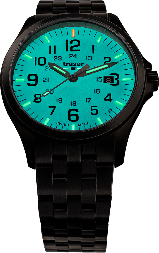 Traser TS-108740 P67 Officer Pro GunMetal SkyBlue P67 Officer Pro klasyczny zegarek czarny - miniatura 7