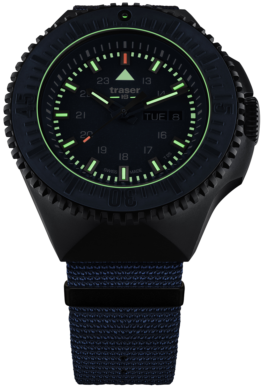 Traser TS-109856 zegarek czarny sportowy P69 Black Stealth pasek - miniatura 5