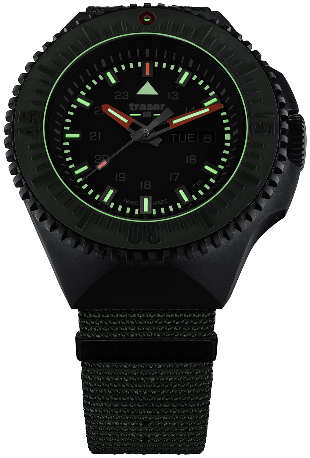 Traser TS-109858 zegarek czarny sportowy P69 Black Stealth pasek - miniatura 8