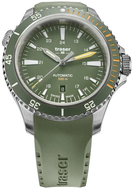 Traser TS-110327 P67 SuperSub P67 SuperSub Diver Automatic Green T25 Rubber Strap - zdjęcie 1