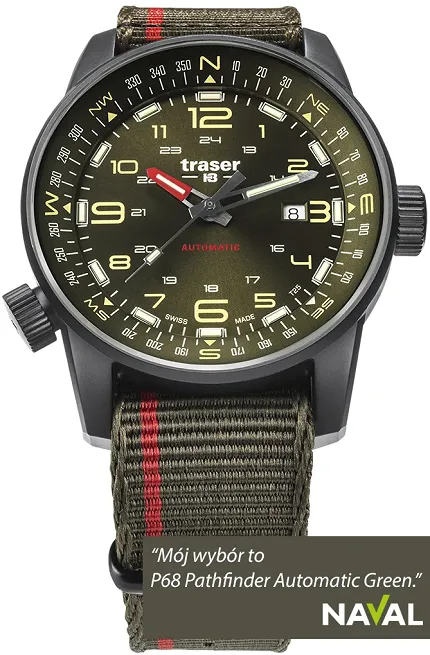 Traser TS-110456 P68 Pathfinder P68 Pathfinder Automatic Green NATO Strap - zdjęcie 1