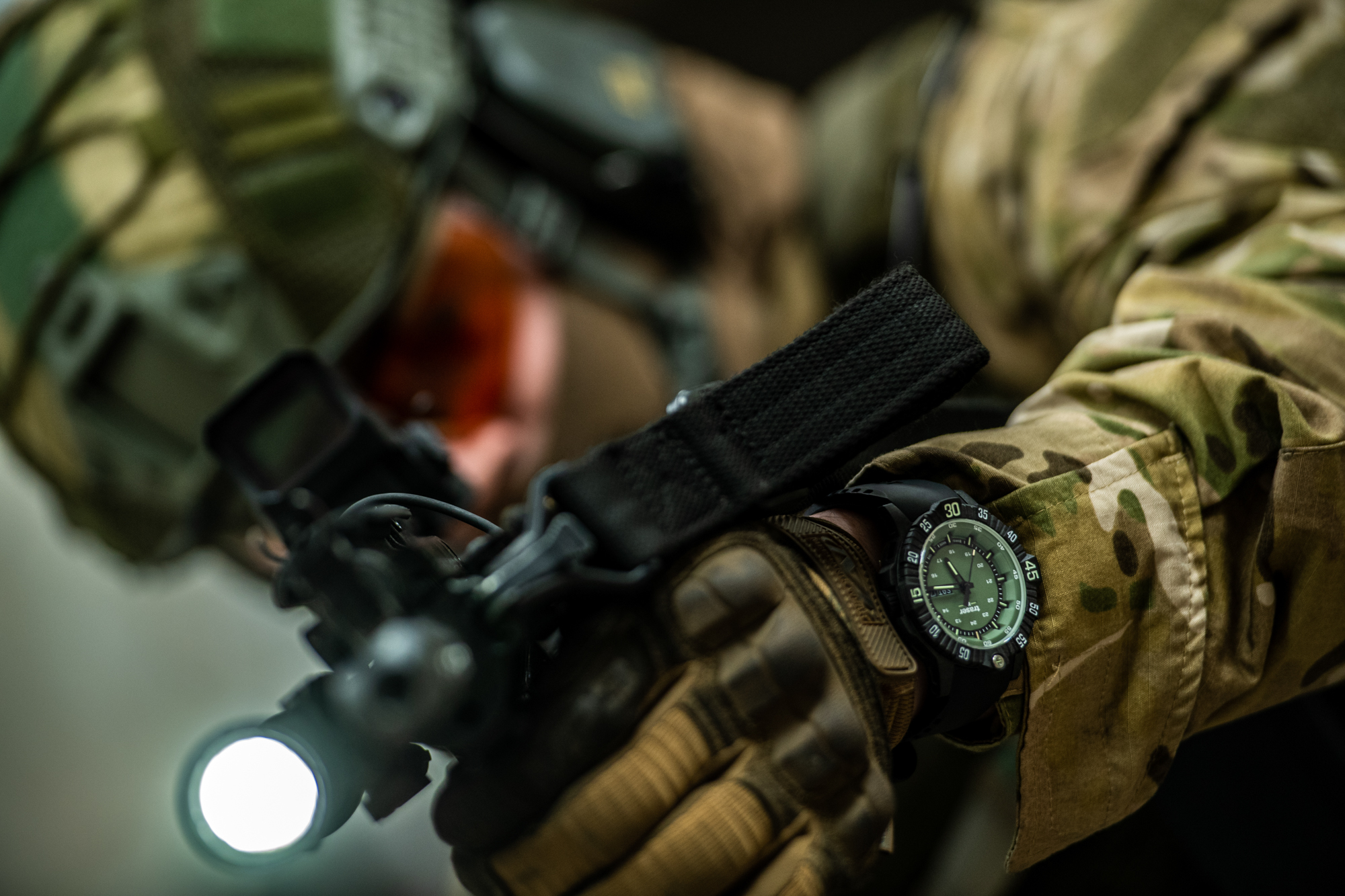 Traser TS-110727 P99 Q Tactical P99 Q Tactical Green Rubber Strap pasek