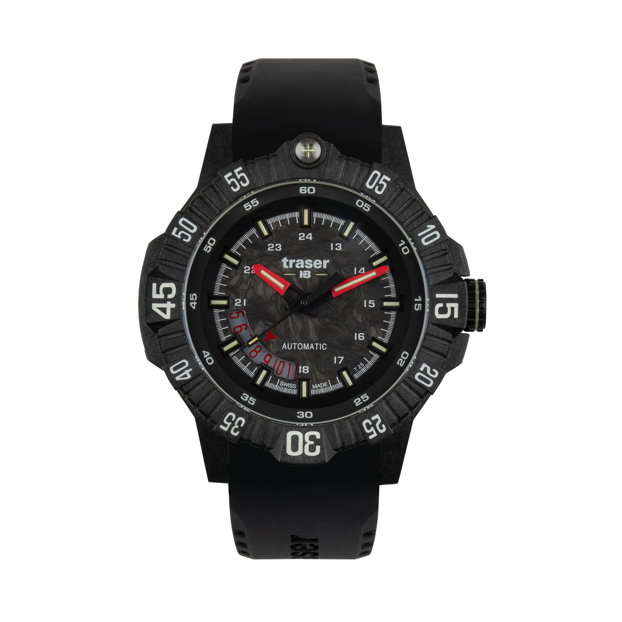 Traser TS-110961 P99 A Tactical Carbon Rubber Strap zegarek wojskowy P99 Q Tactical - miniatura 4