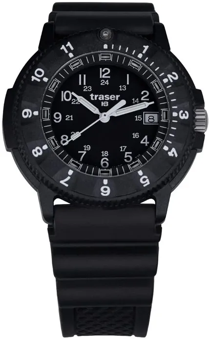Traser TS-111830 P65 Tactical Mission Black Rubber Strap